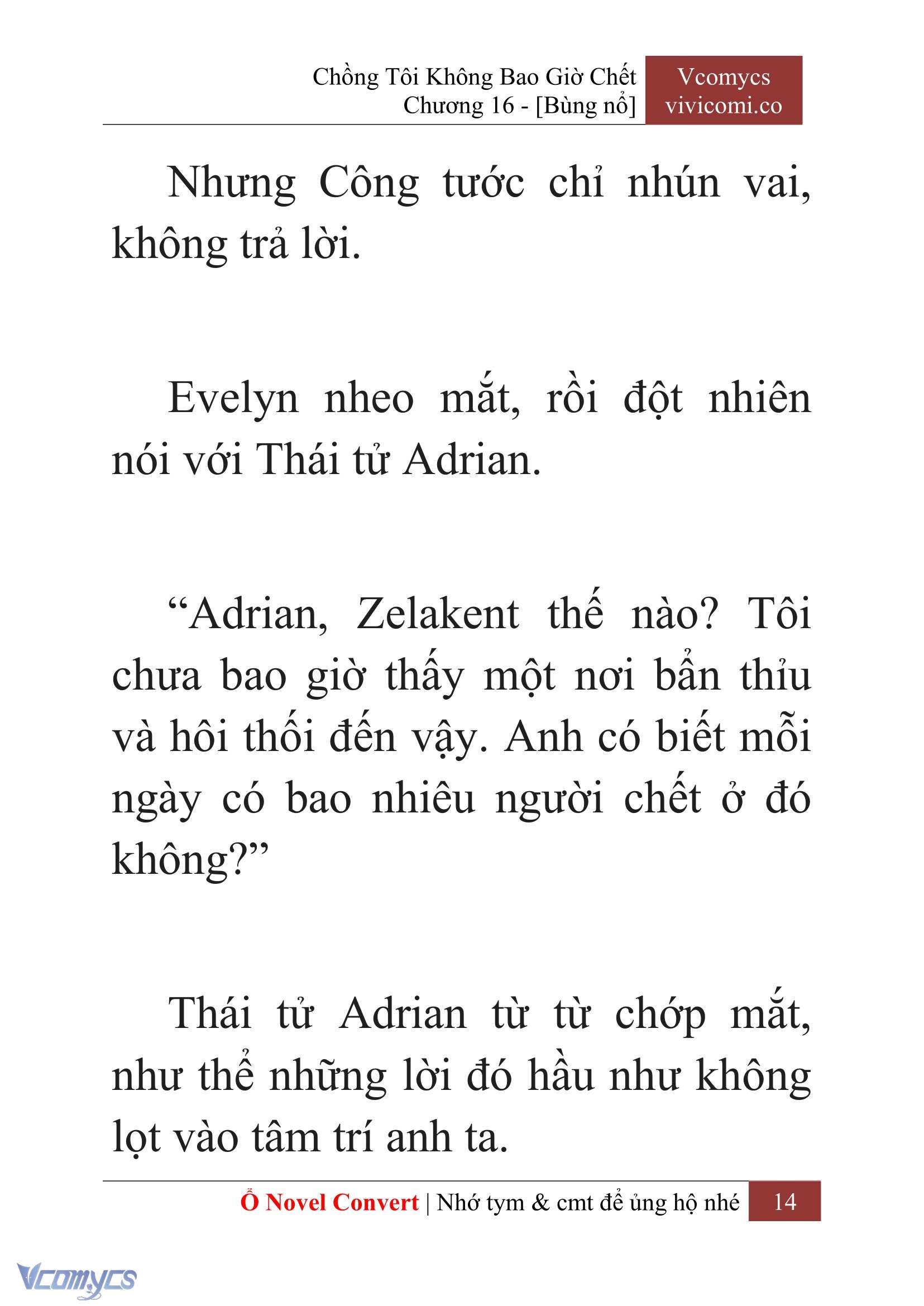 [Novel] Chồng Tôi Không Bao Giờ Chết Chap 16 - Trang 2