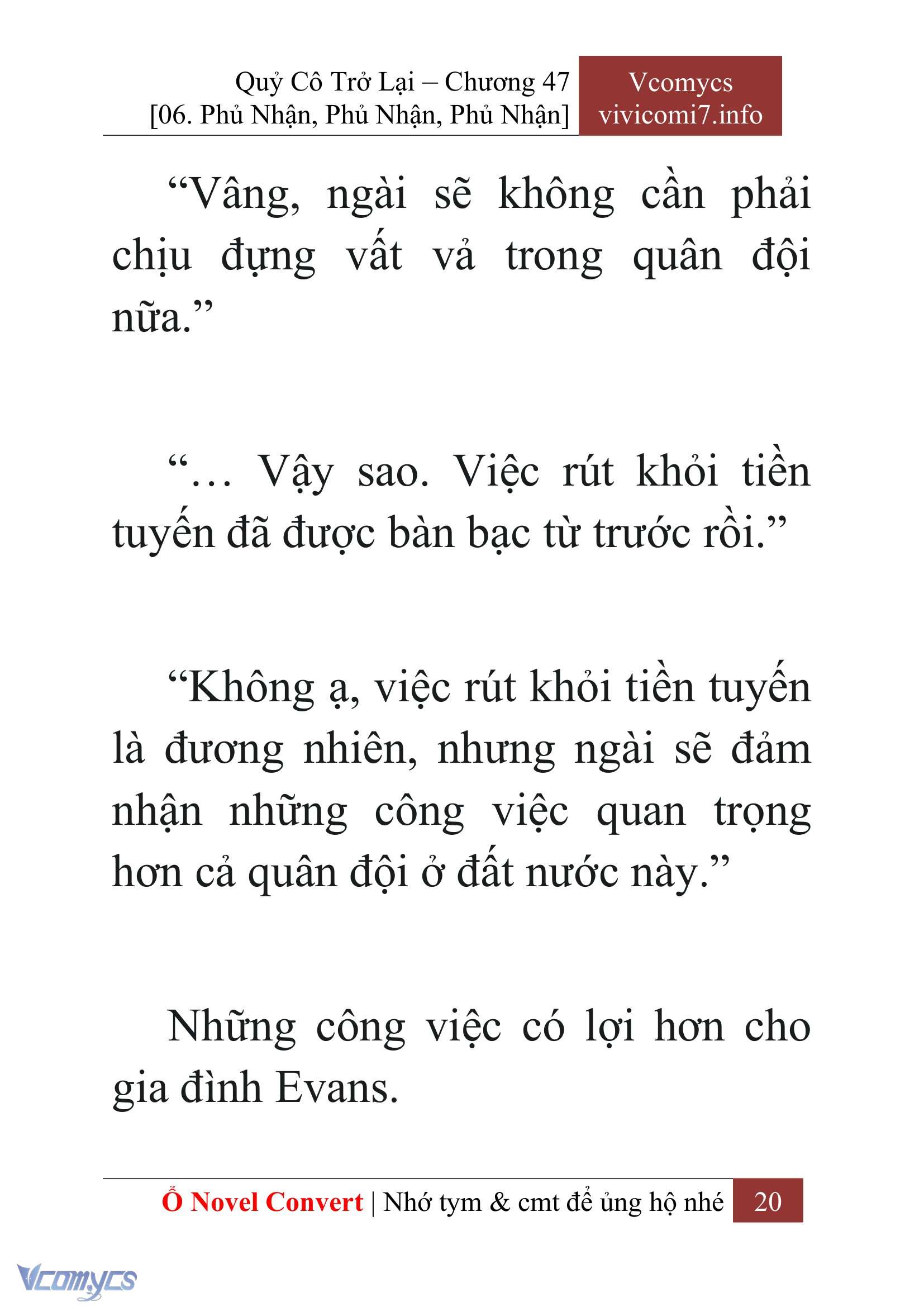 [Novel] Quý Cô Trở Lại Chap 47 - Trang 2