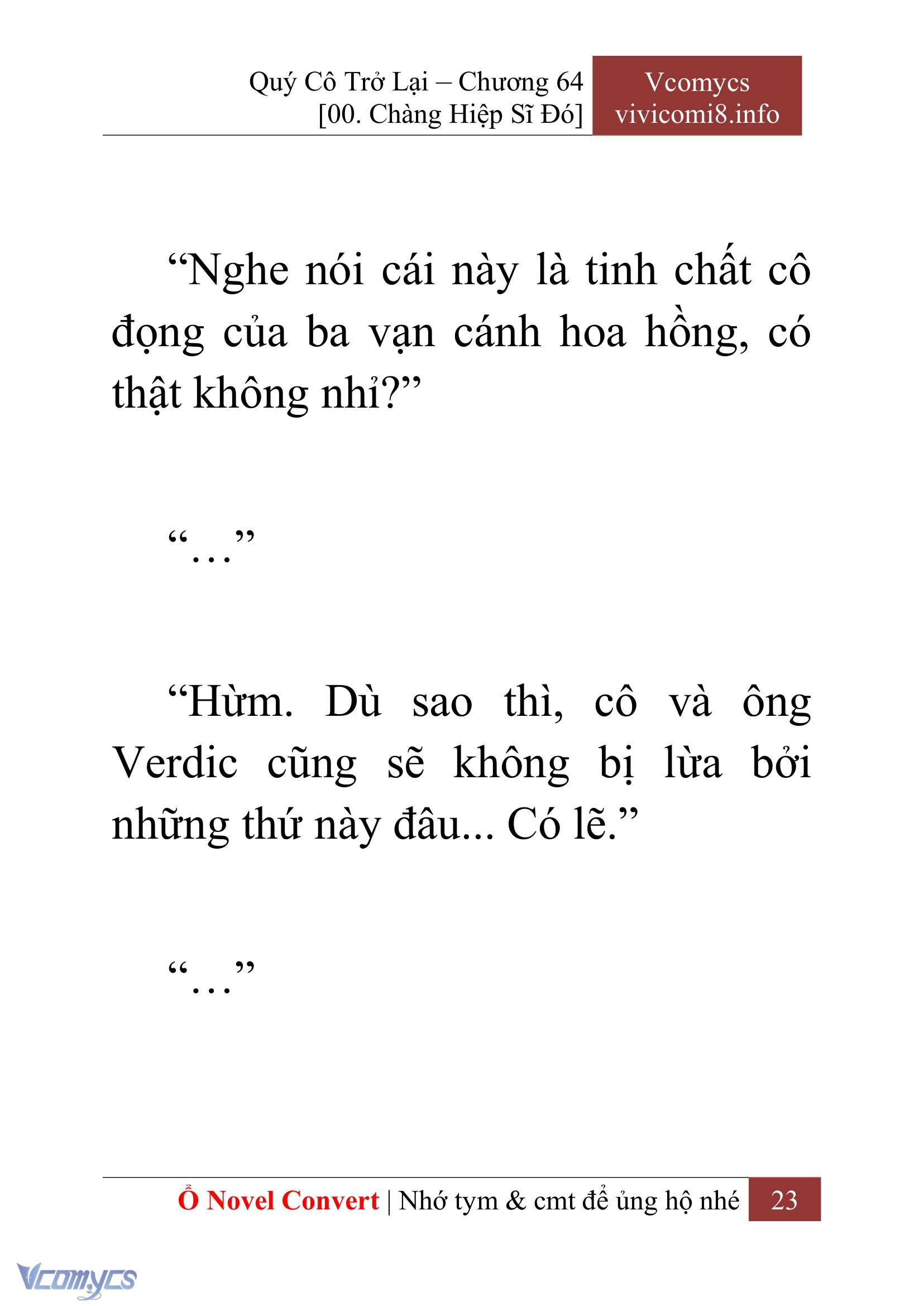 [Novel] Quý Cô Trở Lại Chap 64 - Trang 2