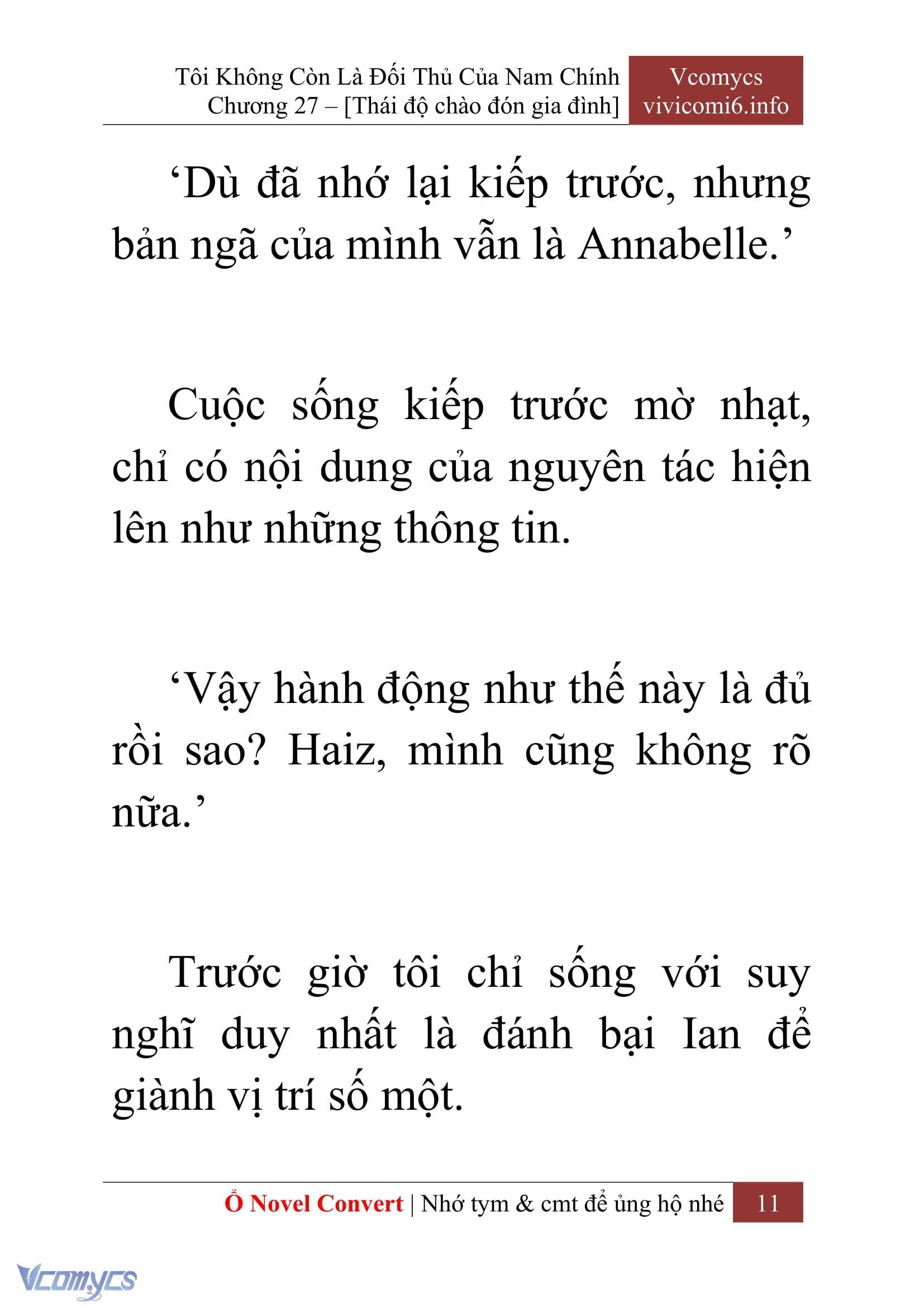 [Novel] Tôi Không Còn Là Đối Thủ Của Nam Chính Chap 27 - Trang 2