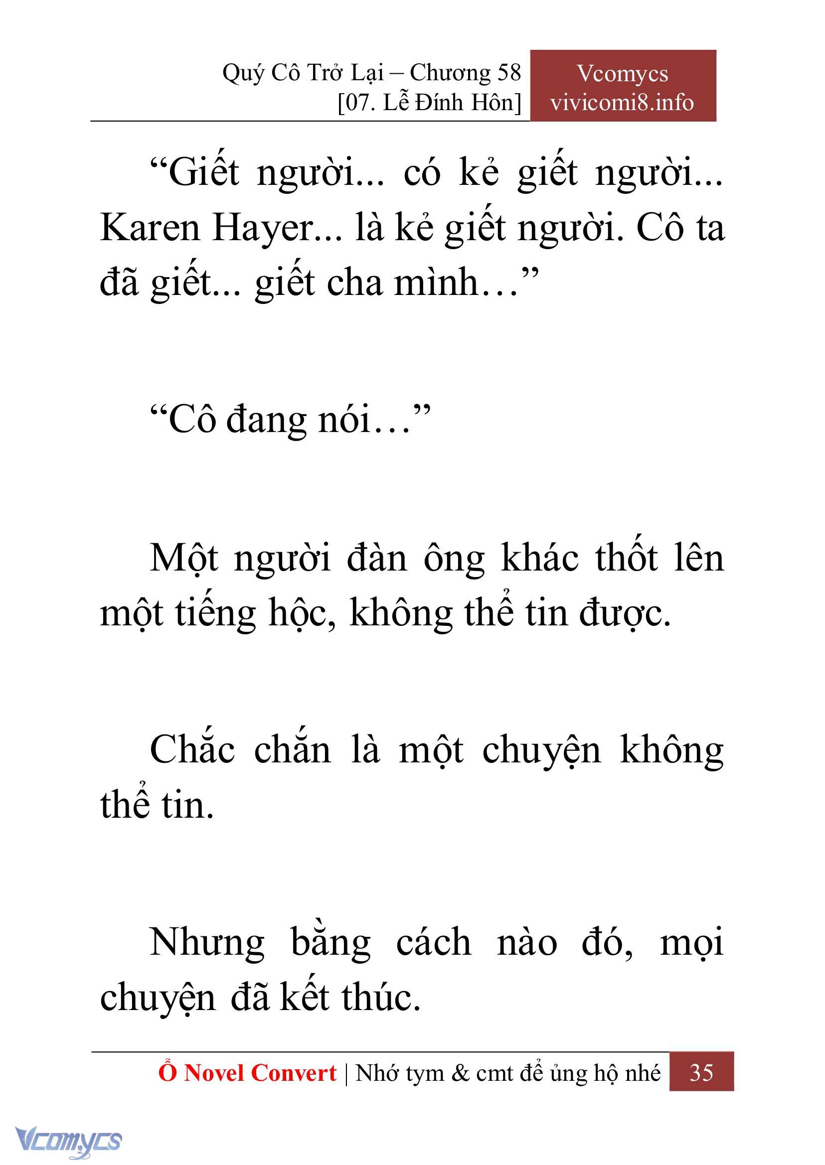 [Novel] Quý Cô Trở Lại Chap 58 - Trang 2