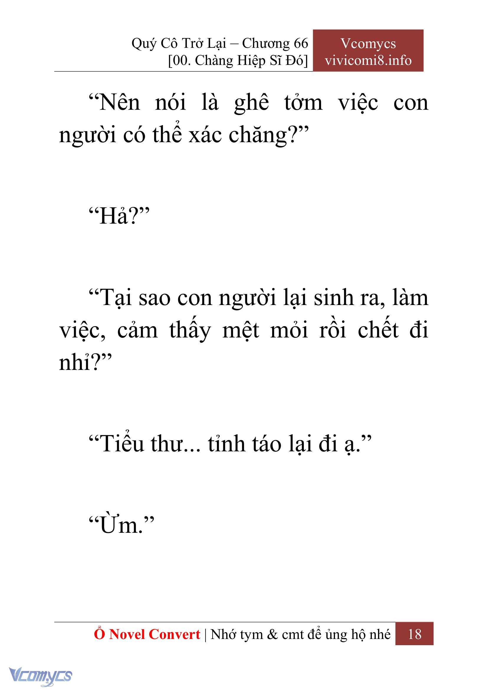 [Novel] Quý Cô Trở Lại Chap 66 - Trang 2