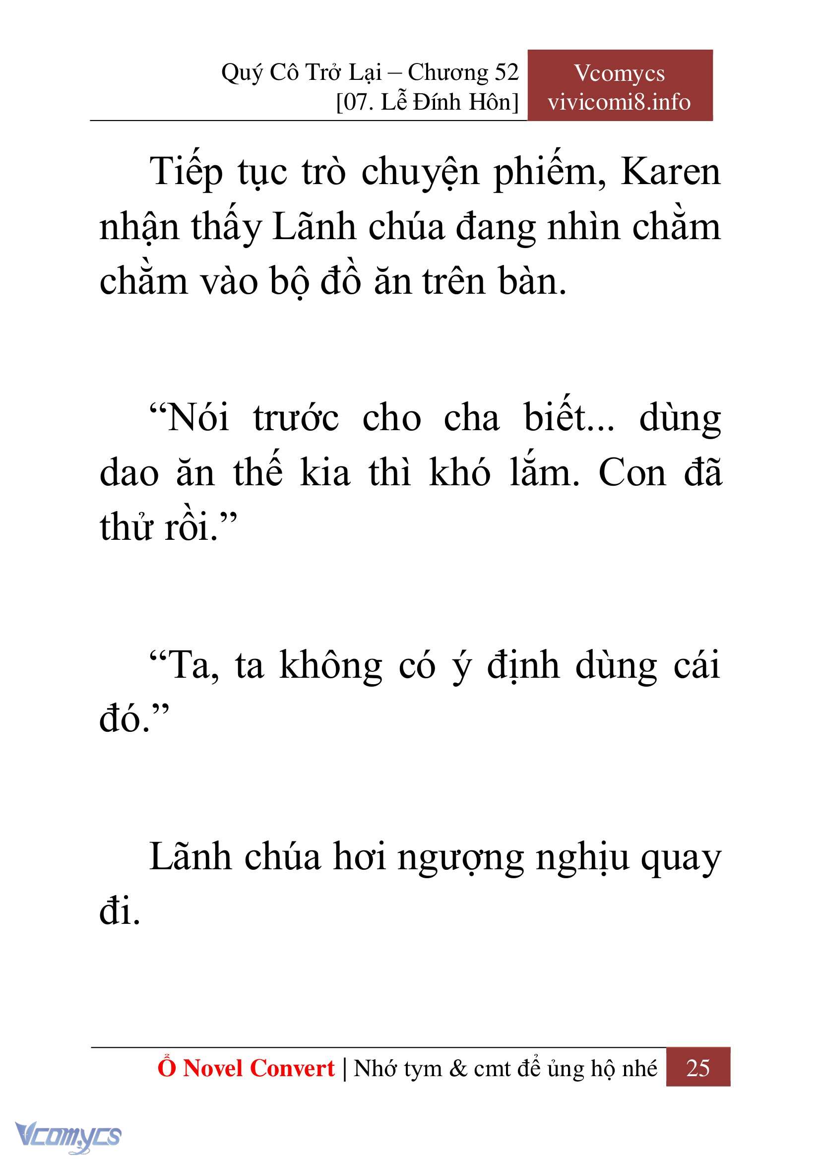 [Novel] Quý Cô Trở Lại Chap 52 - Trang 2