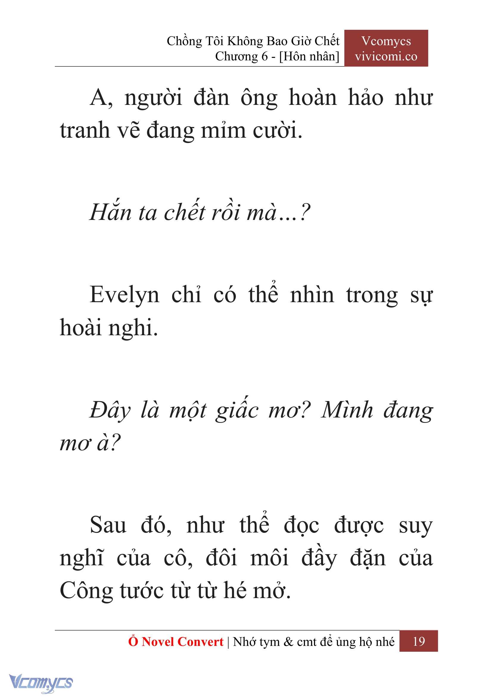 [Novel] Chồng Tôi Không Bao Giờ Chết Chap 6 - Trang 2