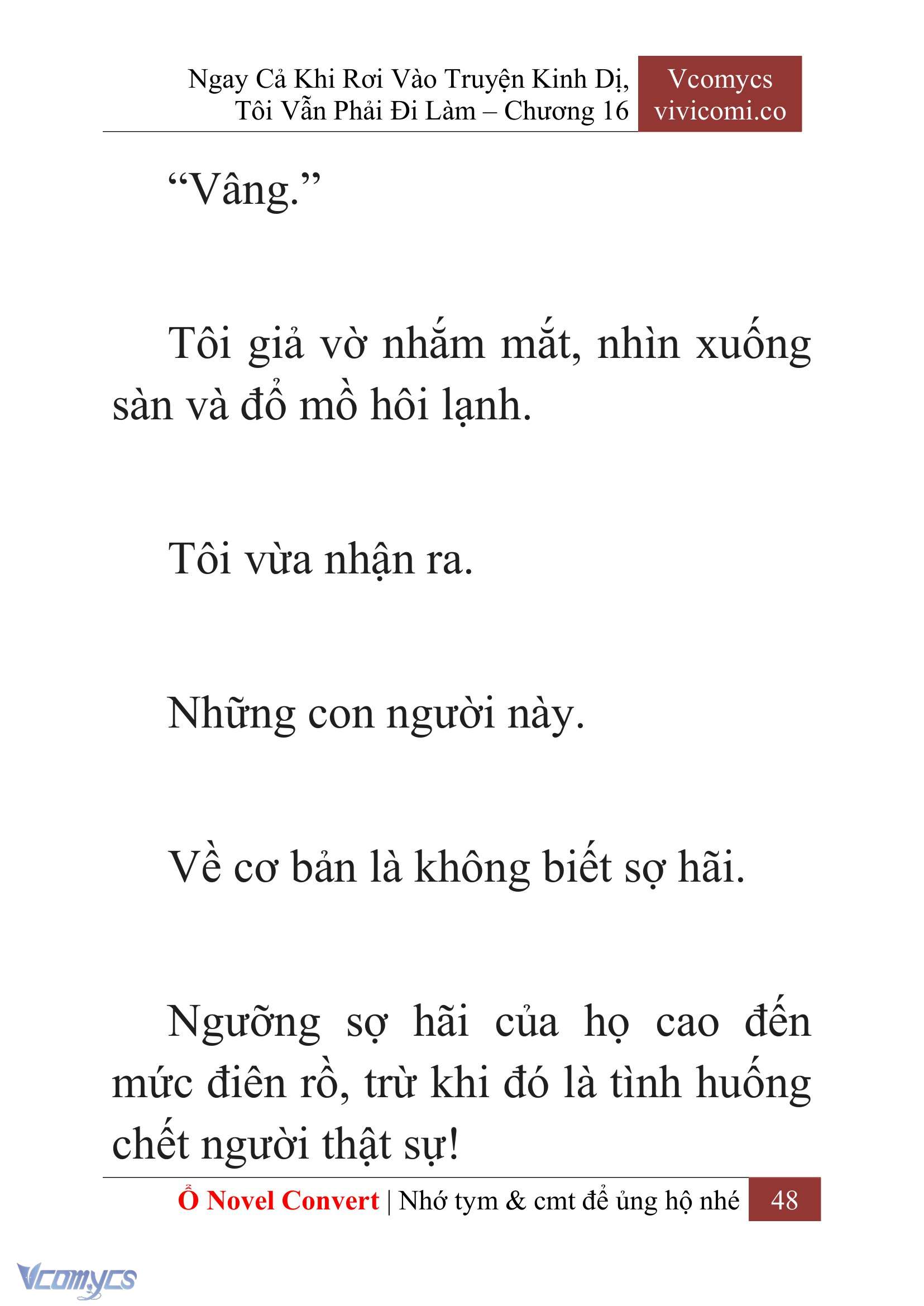 [Novel] Ngay Cả Khi Rơi Vào Truyện Kinh Dị, Tôi Vẫn Phải Đi Làm Chap 16 - Trang 2