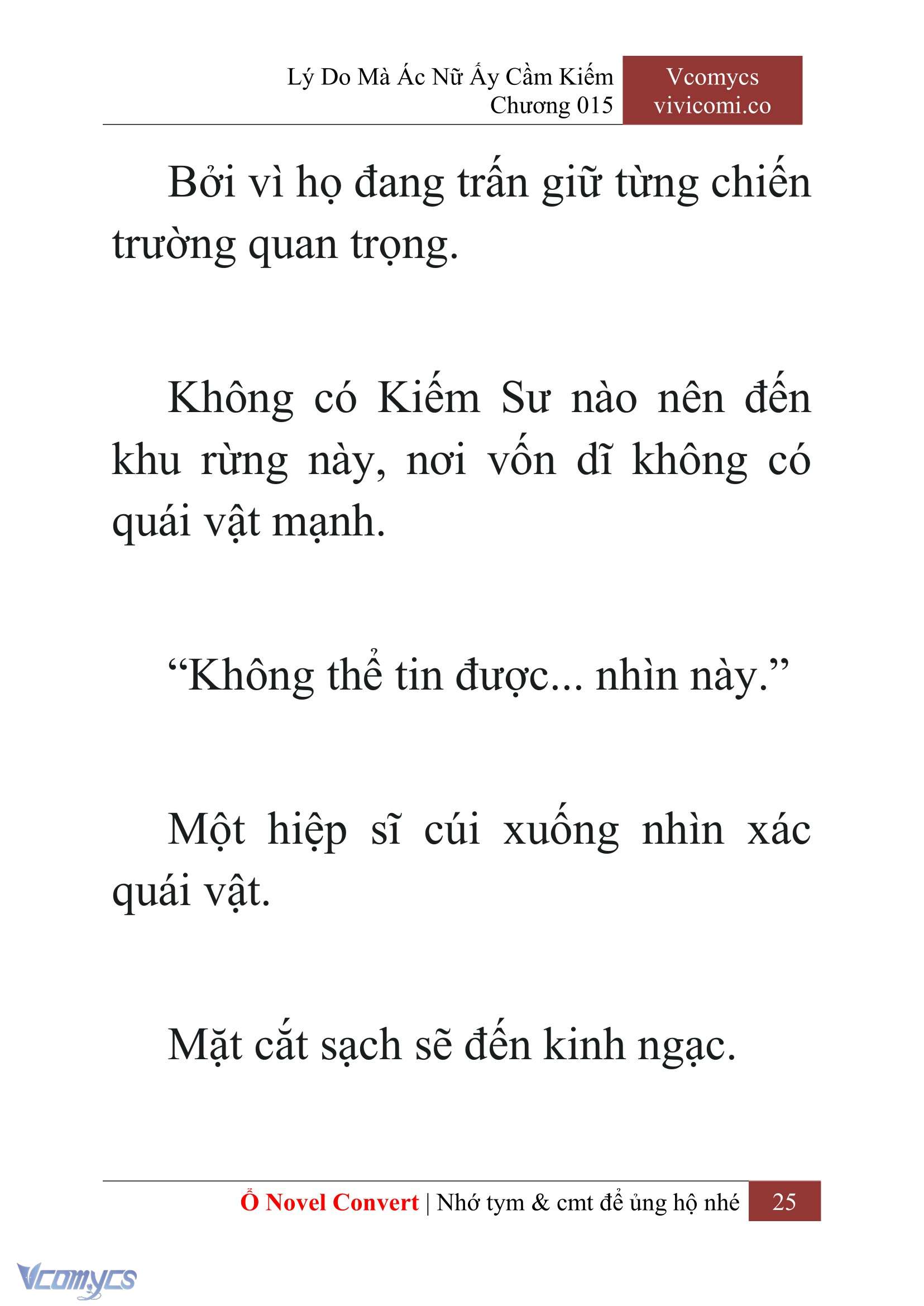 [Novel] Lý Do Mà Ác Nữ Ấy Cầm Kiếm Chap 15 - Trang 2
