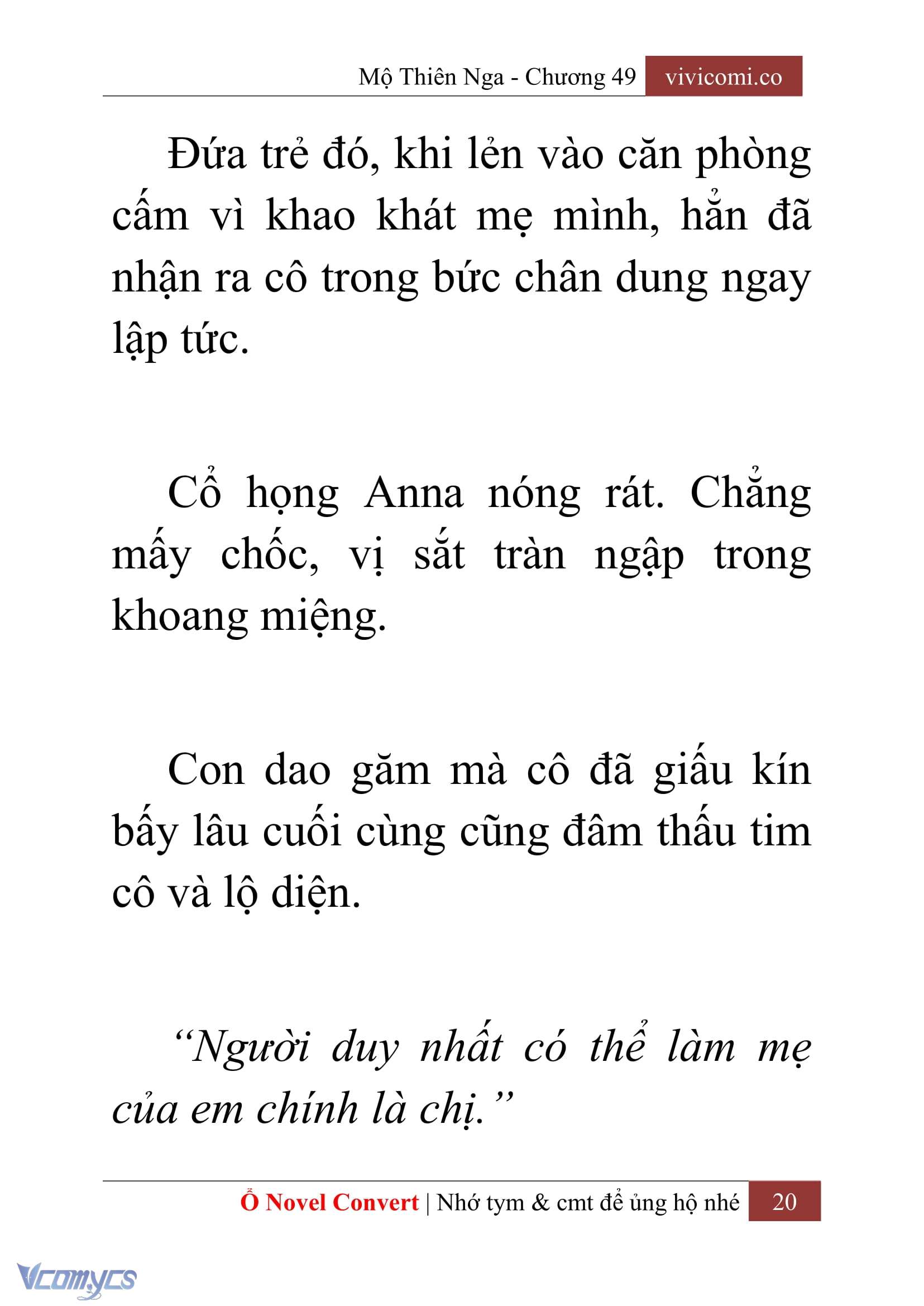 [Novel] Mộ Thiên Nga Chap 49 - Trang 2