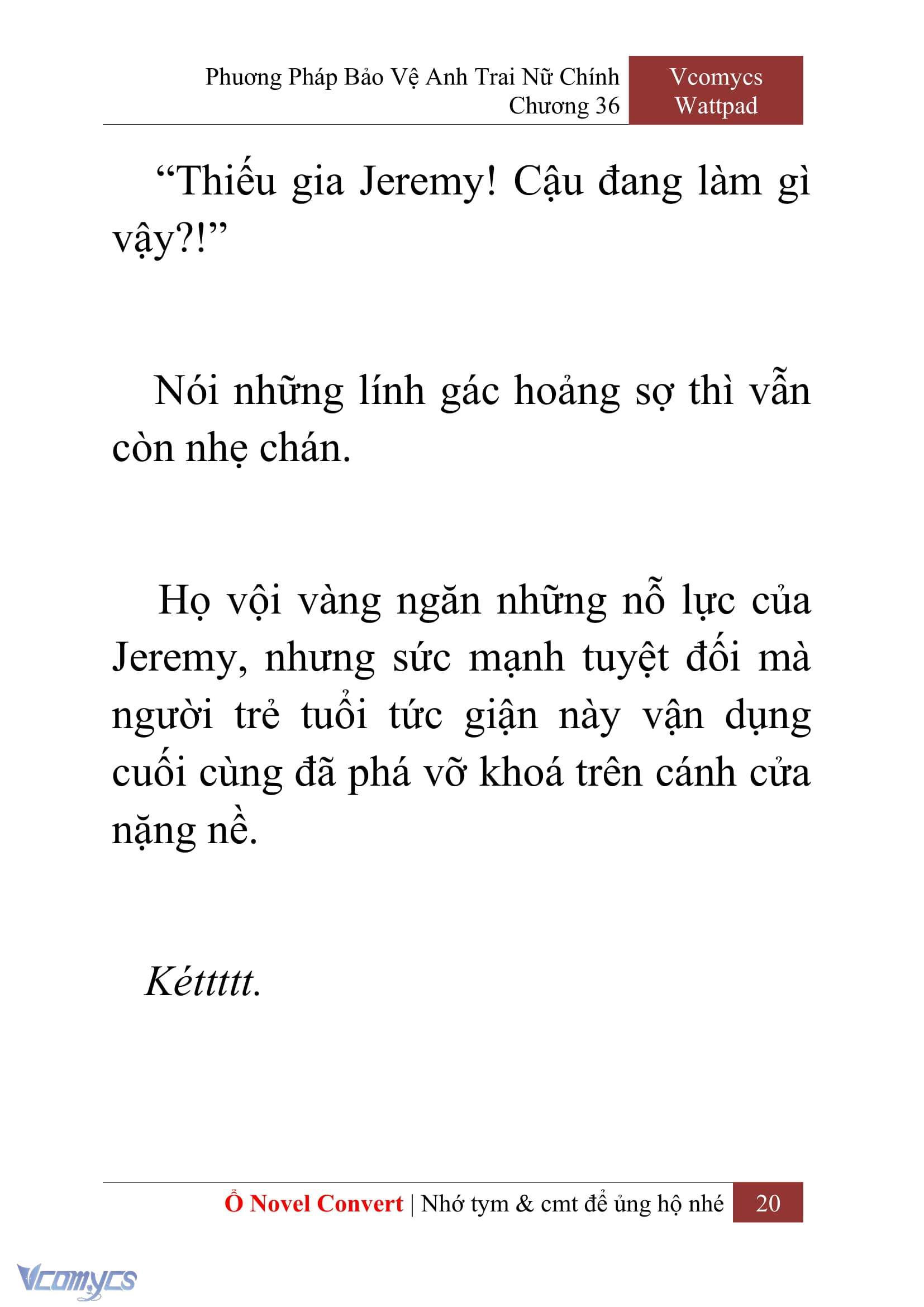 [Novel] Phương Pháp Bảo Vệ Anh Trai Nữ Chính Chap 36 - Trang 2