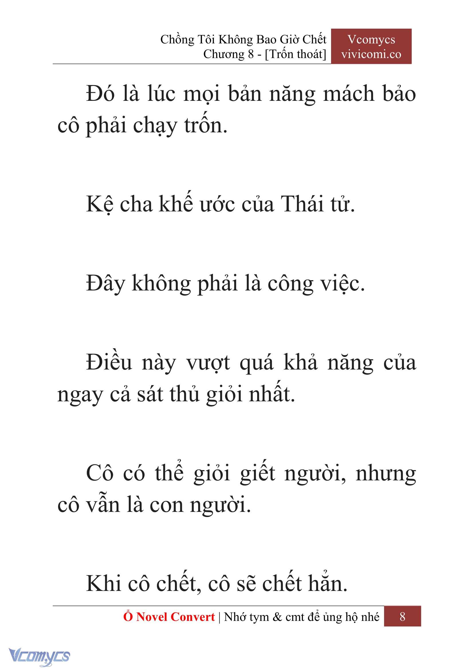 [Novel] Chồng Tôi Không Bao Giờ Chết Chap 8 - Trang 2