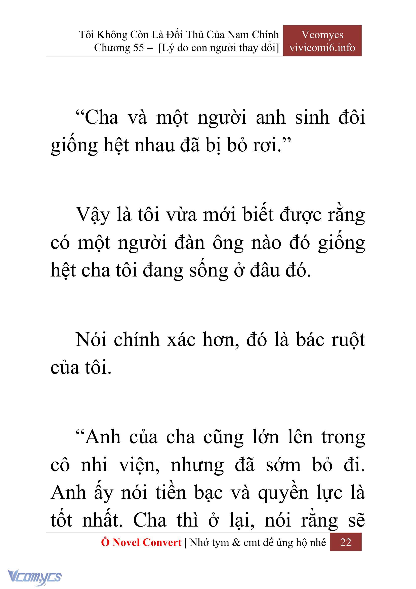 [Novel] Tôi Không Còn Là Đối Thủ Của Nam Chính Chap 55 - Trang 2