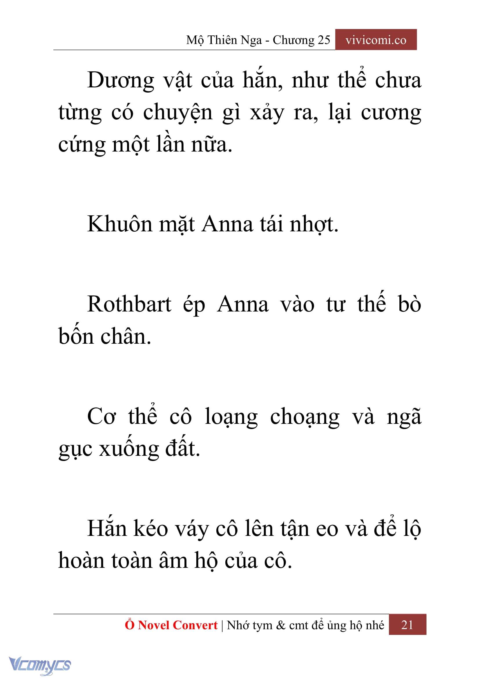 [Novel] Mộ Thiên Nga Chap 25 - Trang 2