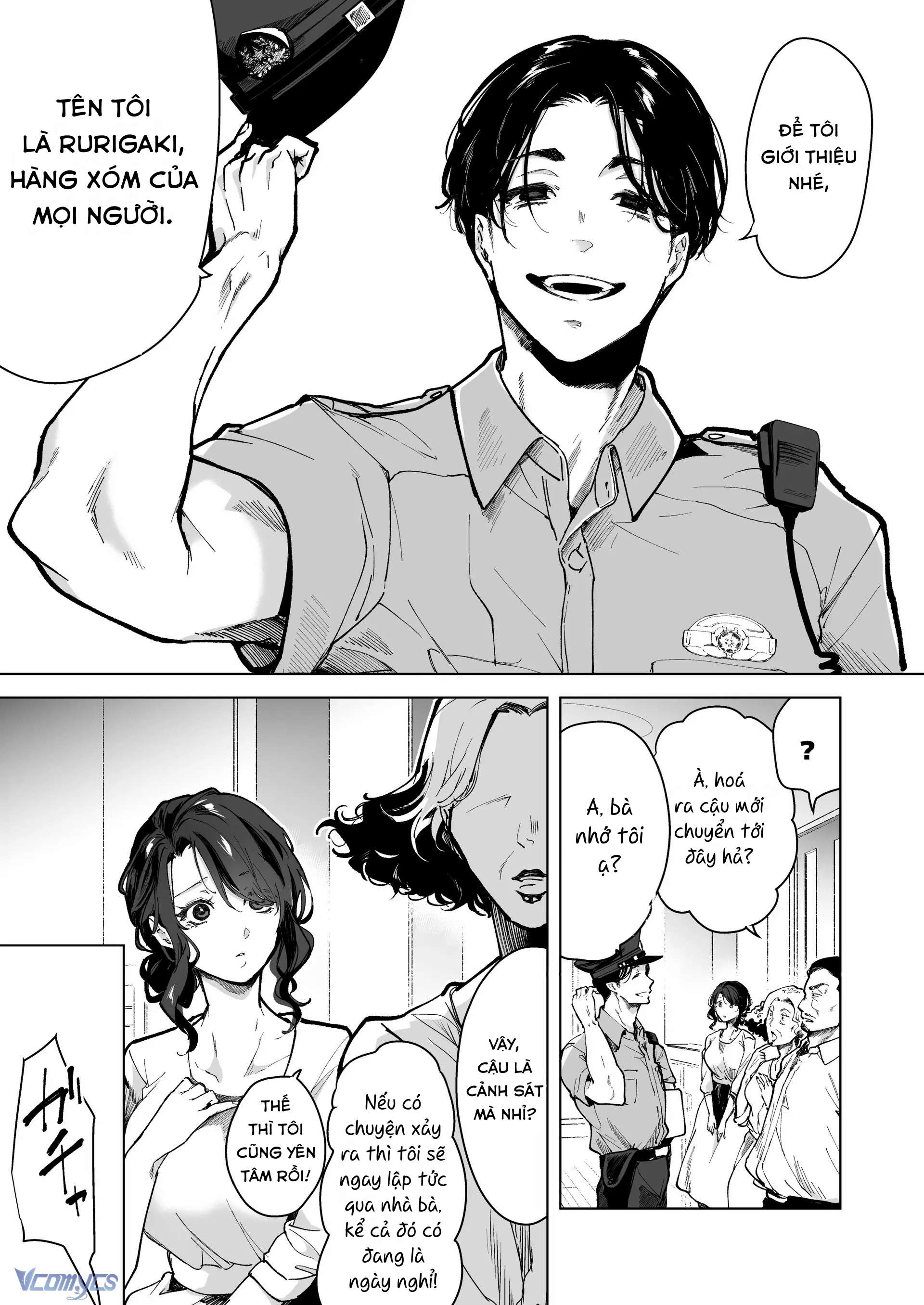 『18+』Anh cảnh sát nhà bên si tình - Cô vợ ngày ngày bị giam giữ và NTR trong lồng sắt Chap 1 - Trang 2