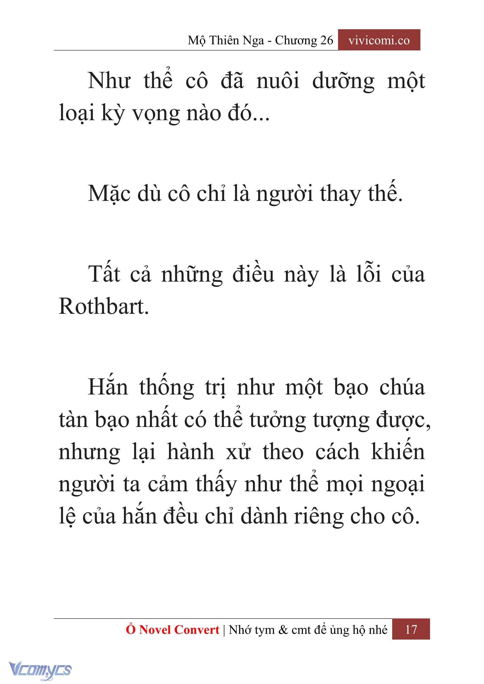 [Novel] Mộ Thiên Nga Chap 26 - Trang 2