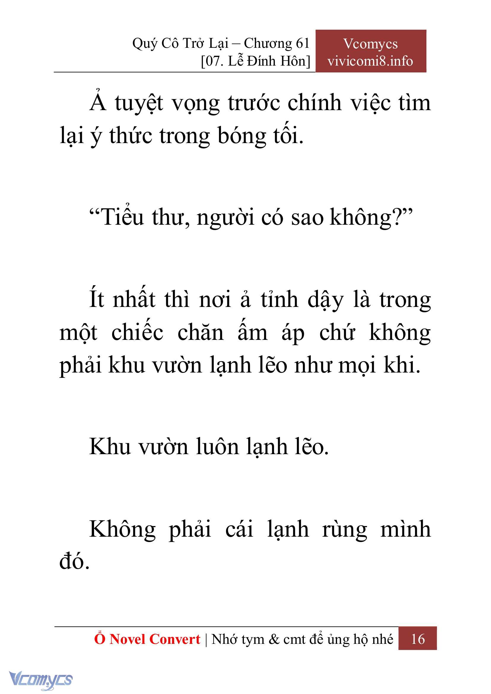 [Novel] Quý Cô Trở Lại Chap 61 - Trang 2