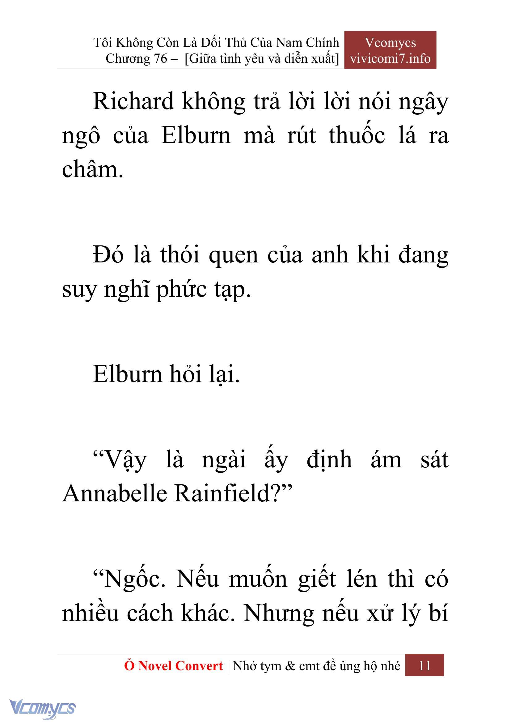 [Novel] Tôi Không Còn Là Đối Thủ Của Nam Chính Chap 76 - Trang 2