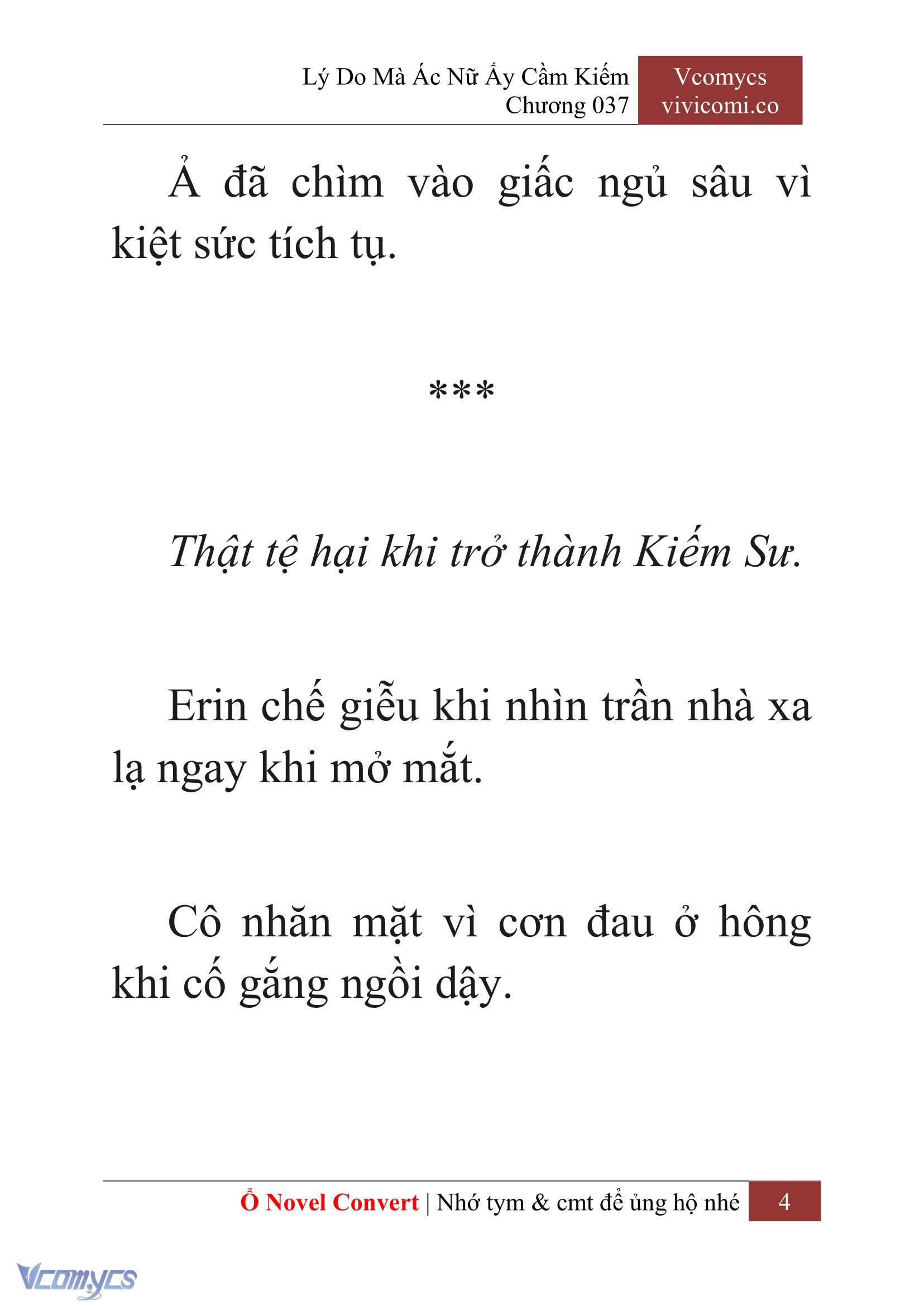 [Novel] Lý Do Mà Ác Nữ Ấy Cầm Kiếm Chap 37 - Trang 2