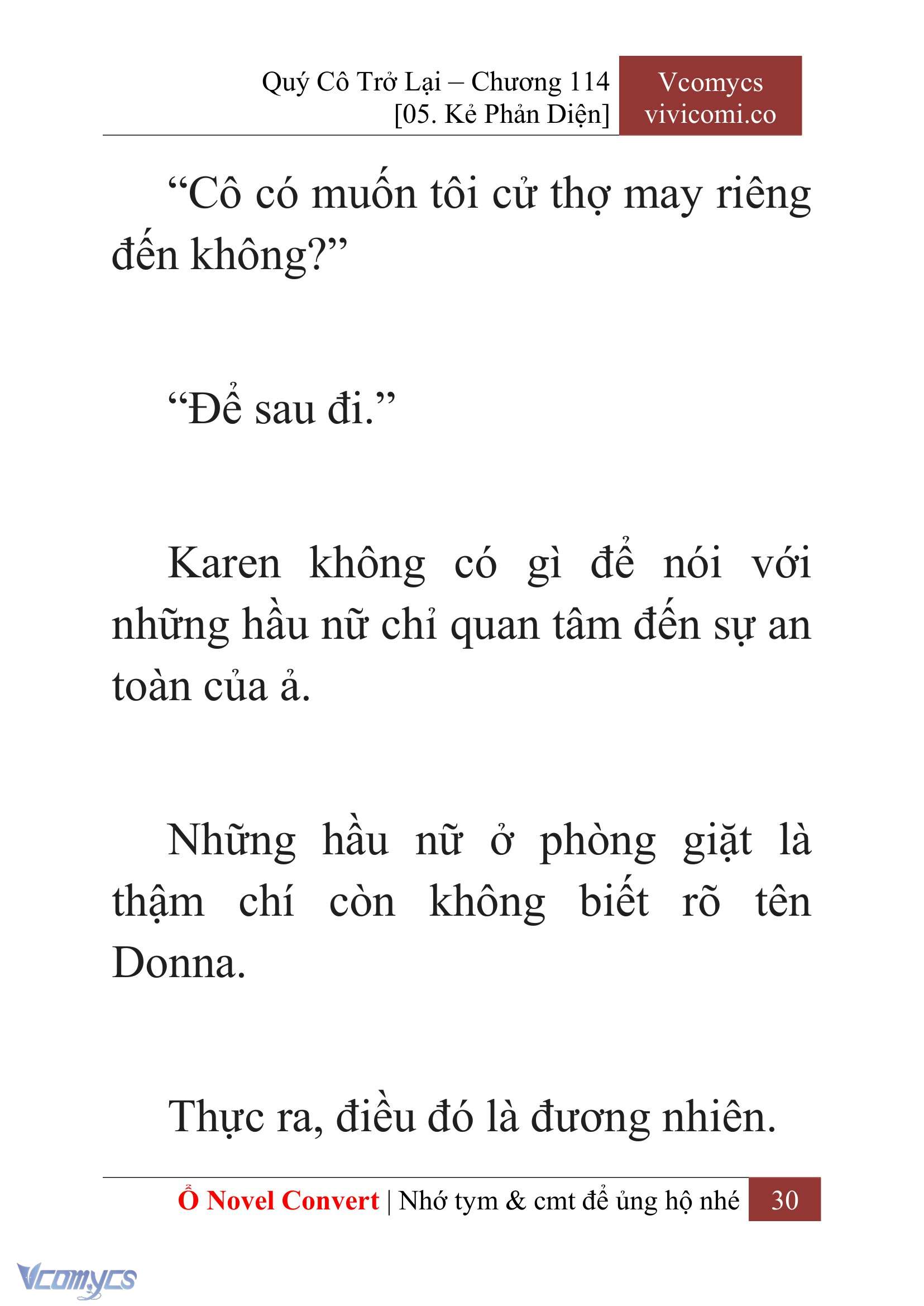 [Novel] Quý Cô Trở Lại Chap 114 - Trang 2