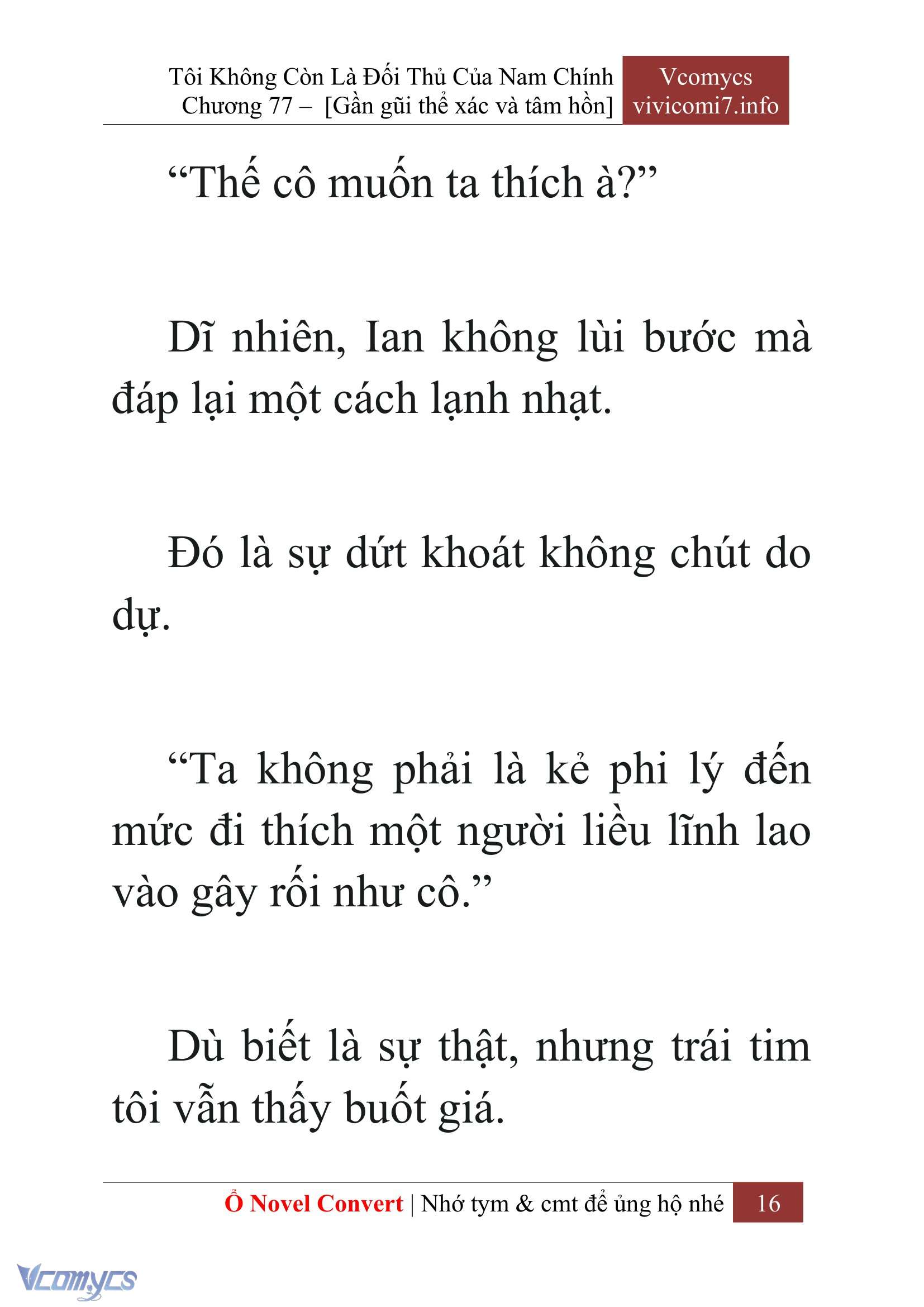 [Novel] Tôi Không Còn Là Đối Thủ Của Nam Chính Chap 77 - Trang 2