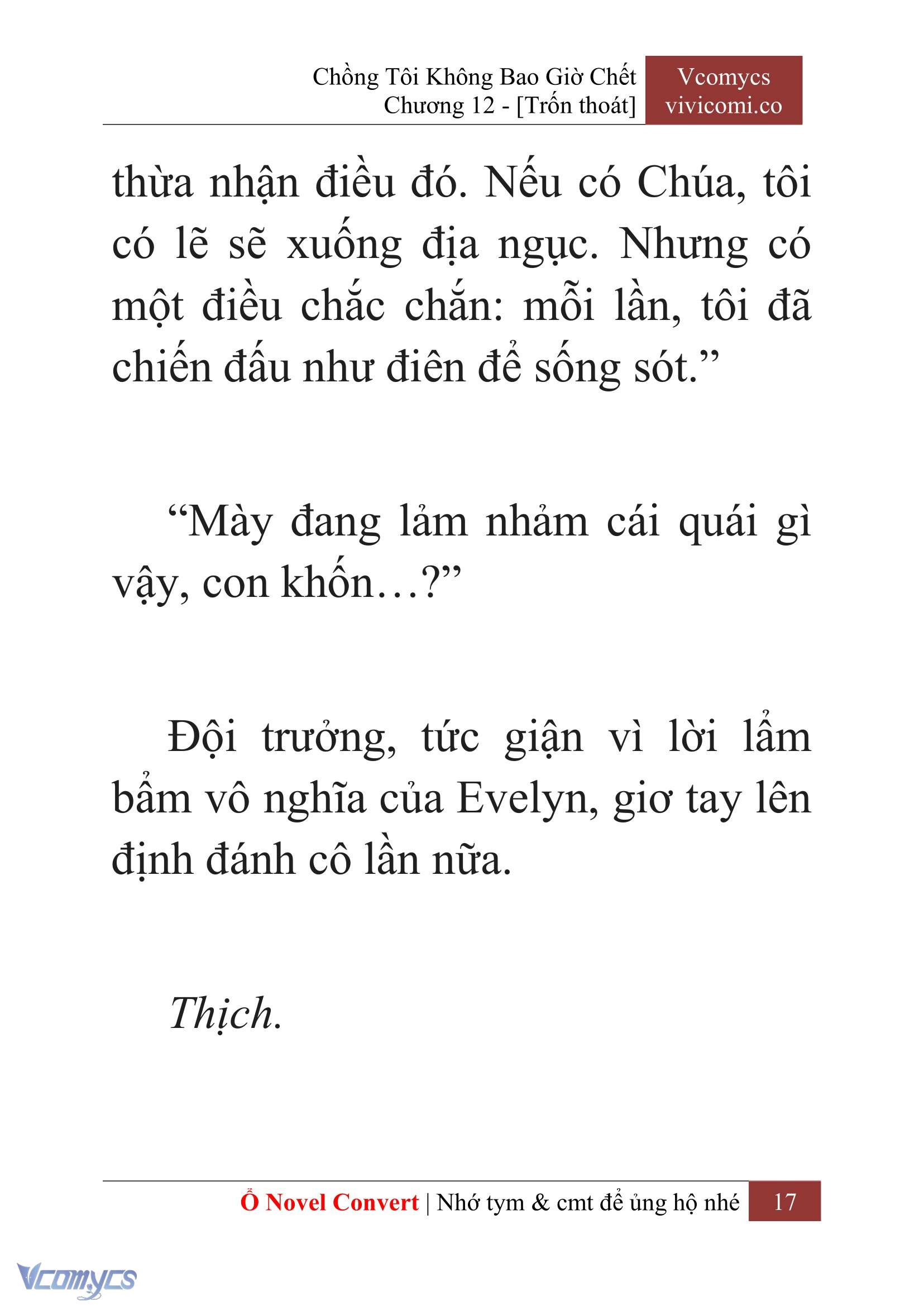 [Novel] Chồng Tôi Không Bao Giờ Chết Chap 12 - Trang 2