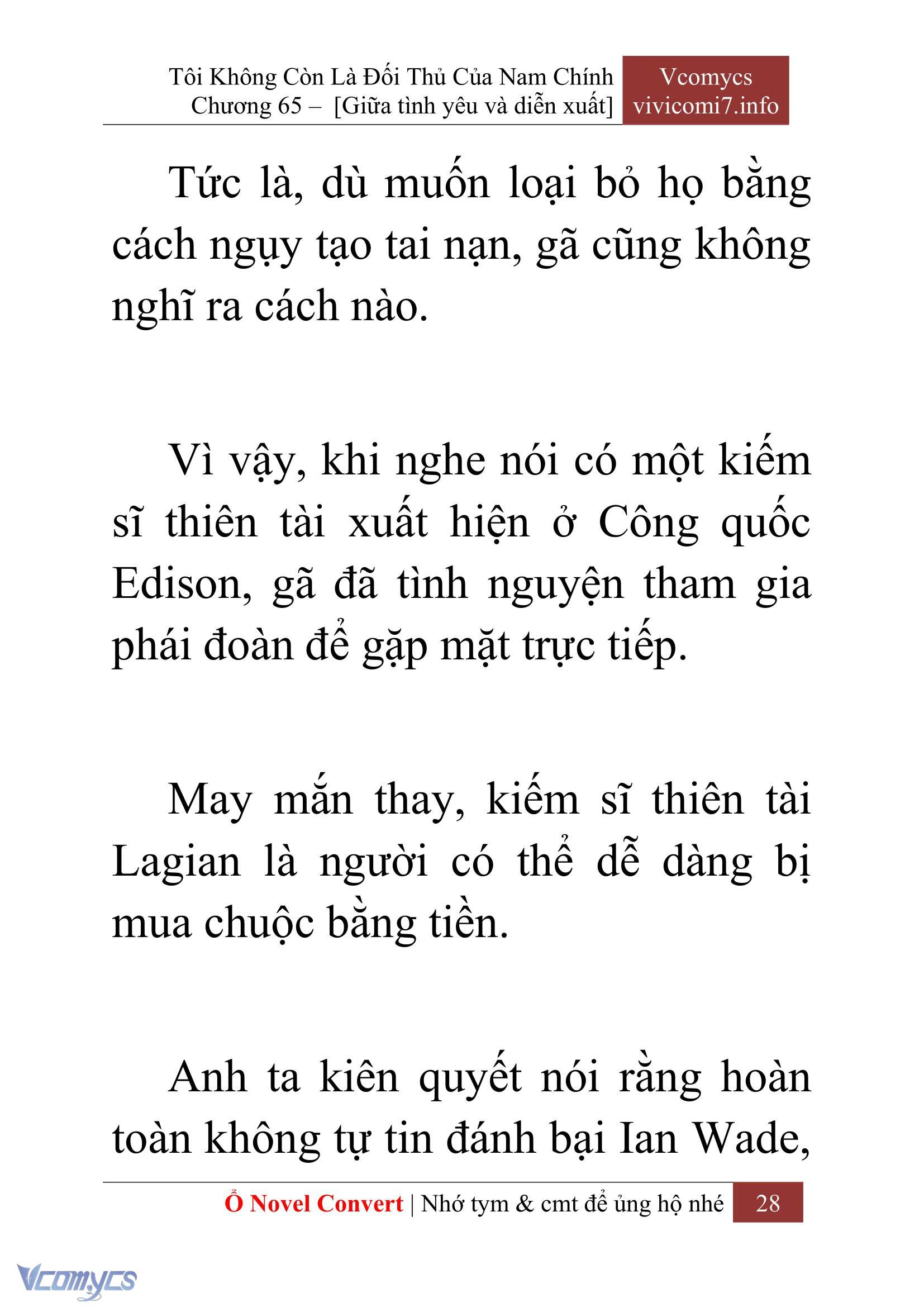 [Novel] Tôi Không Còn Là Đối Thủ Của Nam Chính Chap 65 - Trang 2