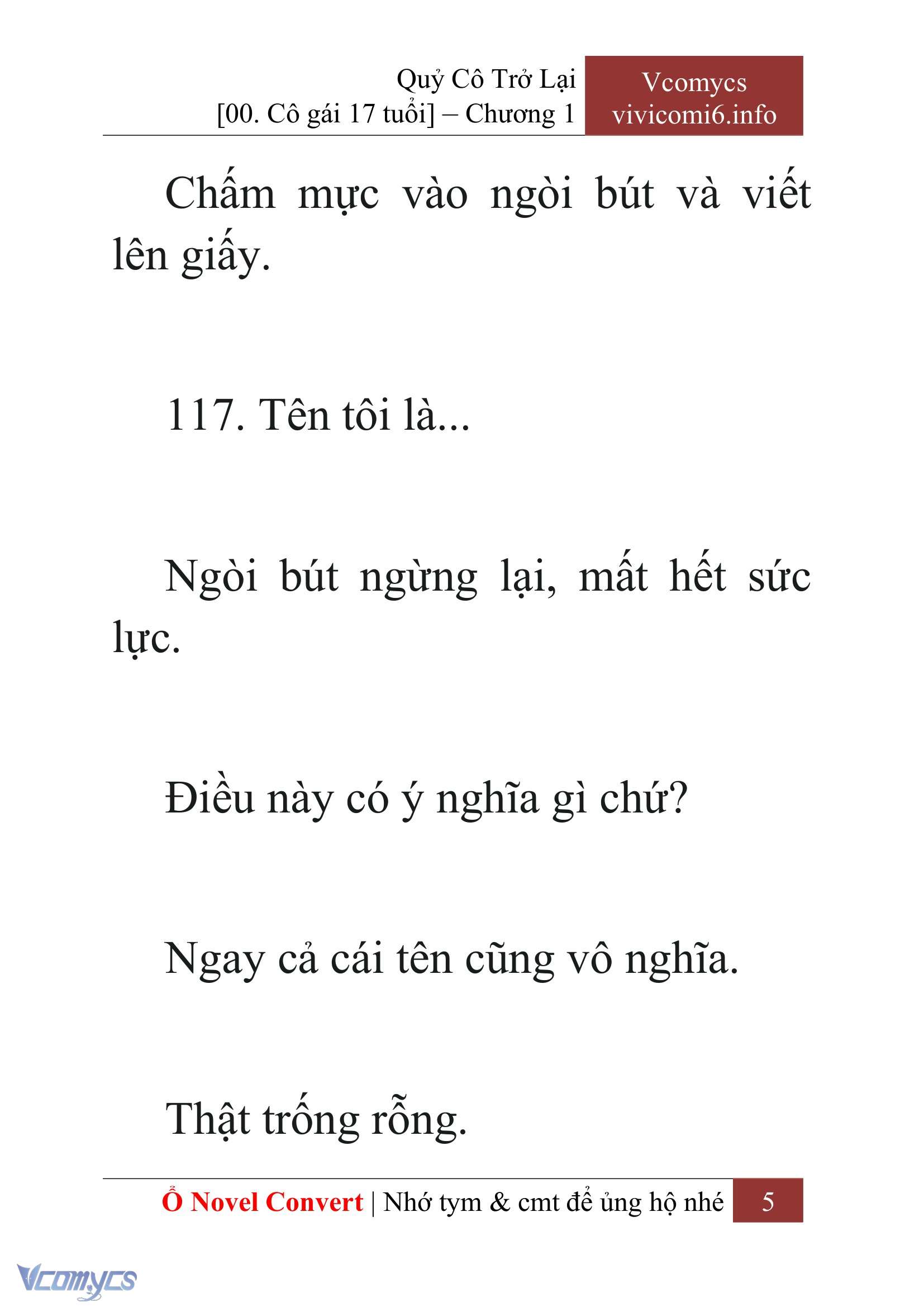 [Novel] Quý Cô Trở Lại Chap 1 - Trang 2