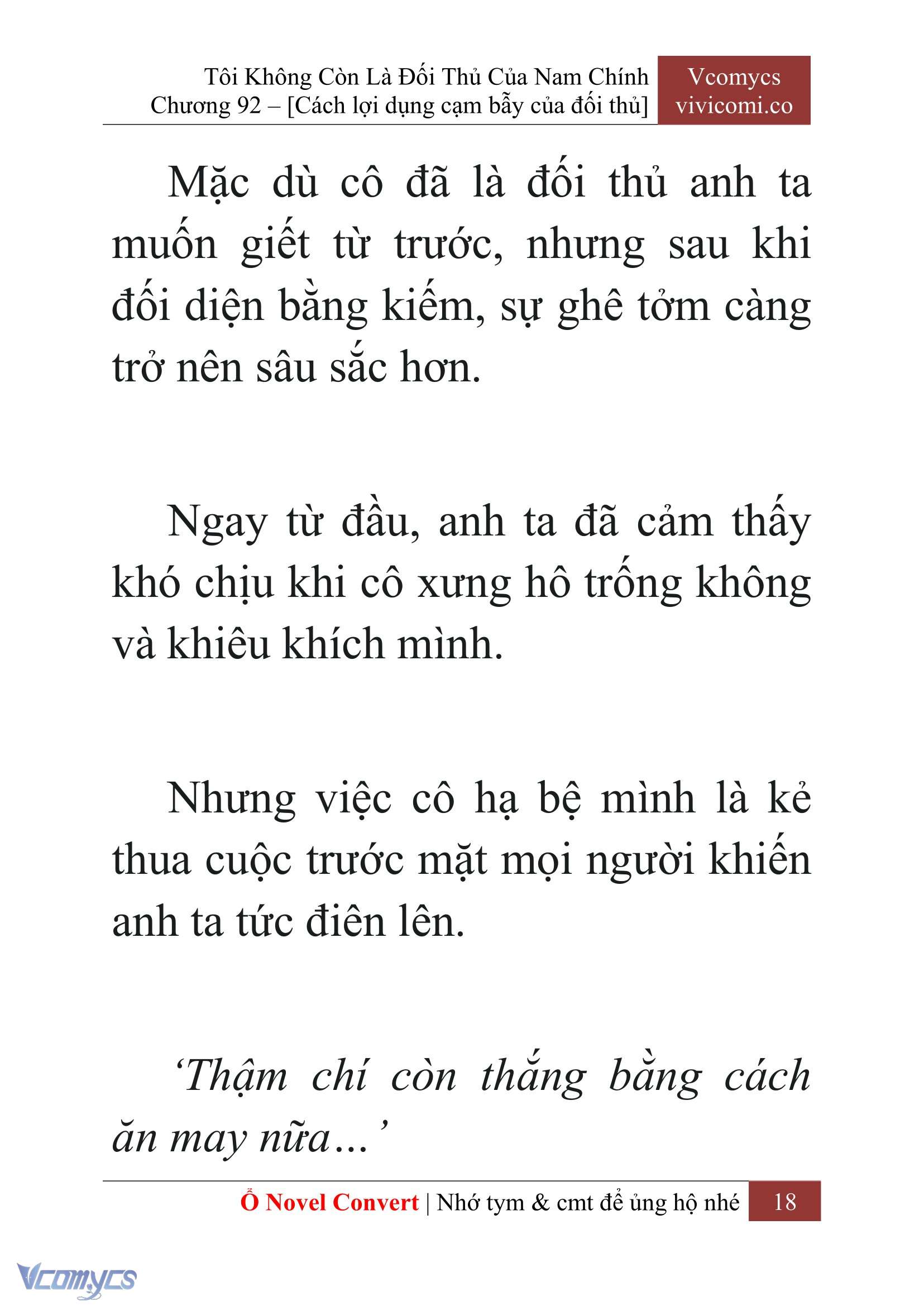 [Novel] Tôi Không Còn Là Đối Thủ Của Nam Chính Chap 92 - Trang 2