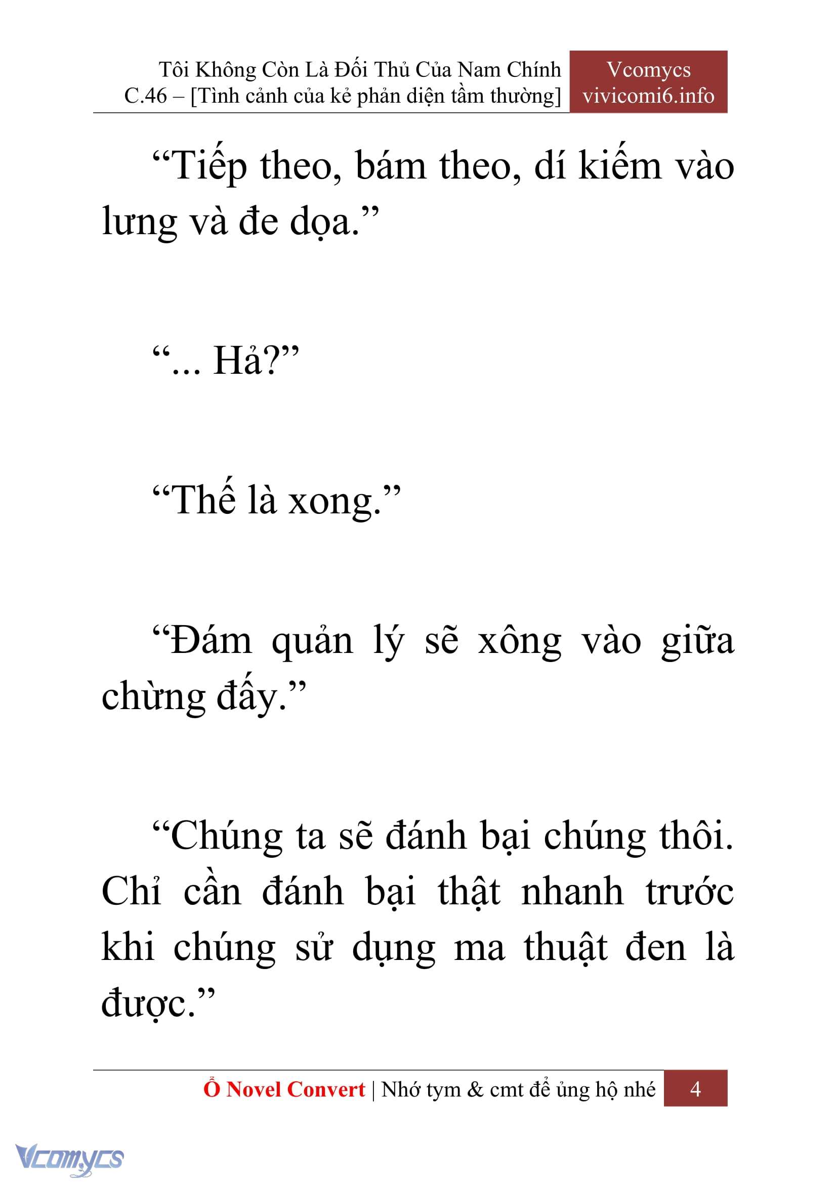 [Novel] Tôi Không Còn Là Đối Thủ Của Nam Chính Chap 46 - Trang 2
