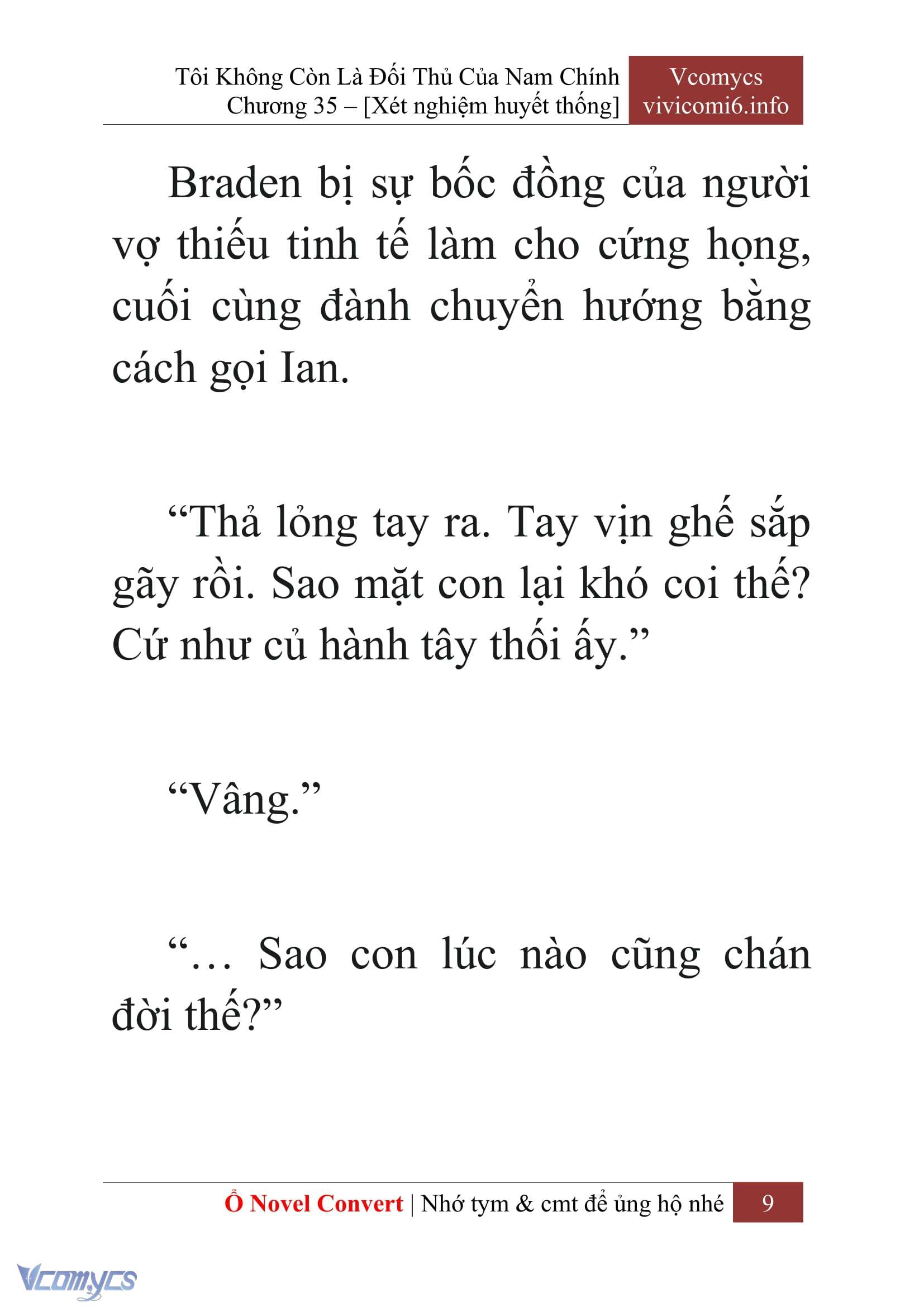 [Novel] Tôi Không Còn Là Đối Thủ Của Nam Chính Chap 35 - Trang 2