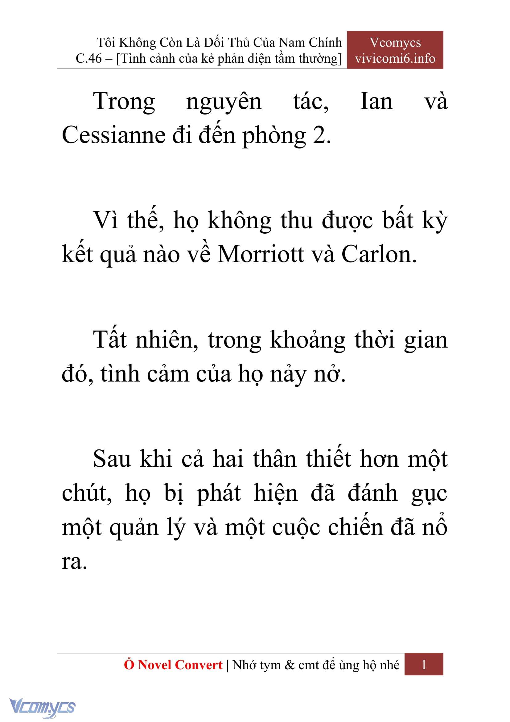 [Novel] Tôi Không Còn Là Đối Thủ Của Nam Chính Chap 46 - Trang 2