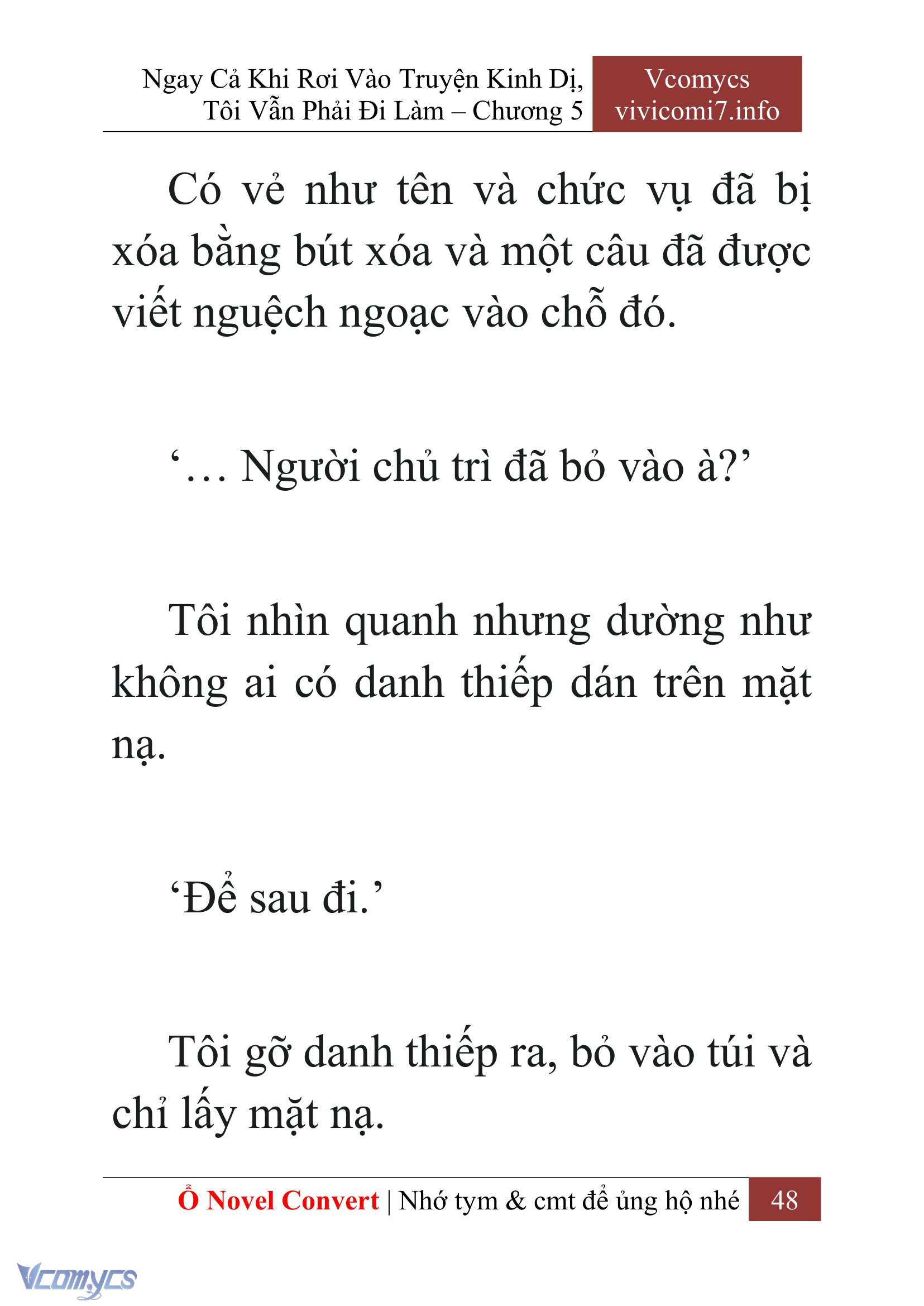 [Novel] Ngay Cả Khi Rơi Vào Truyện Kinh Dị, Tôi Vẫn Phải Đi Làm Chap 5 - Trang 2