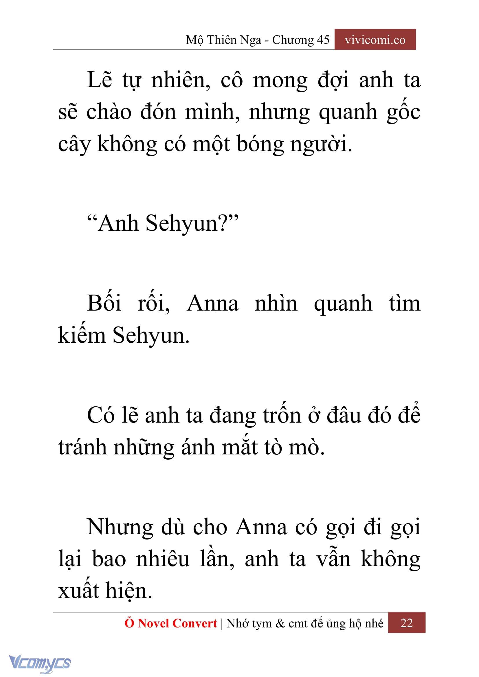 [Novel] Mộ Thiên Nga Chap 45 - Trang 2