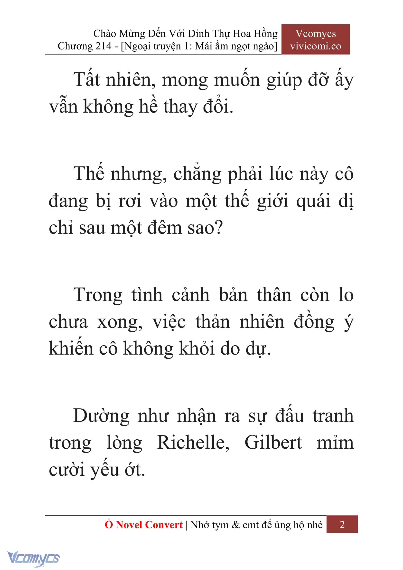 [Novel] Chào Mừng Đến Với Dinh Thự Hoa Hồng Chap 214 - Trang 2