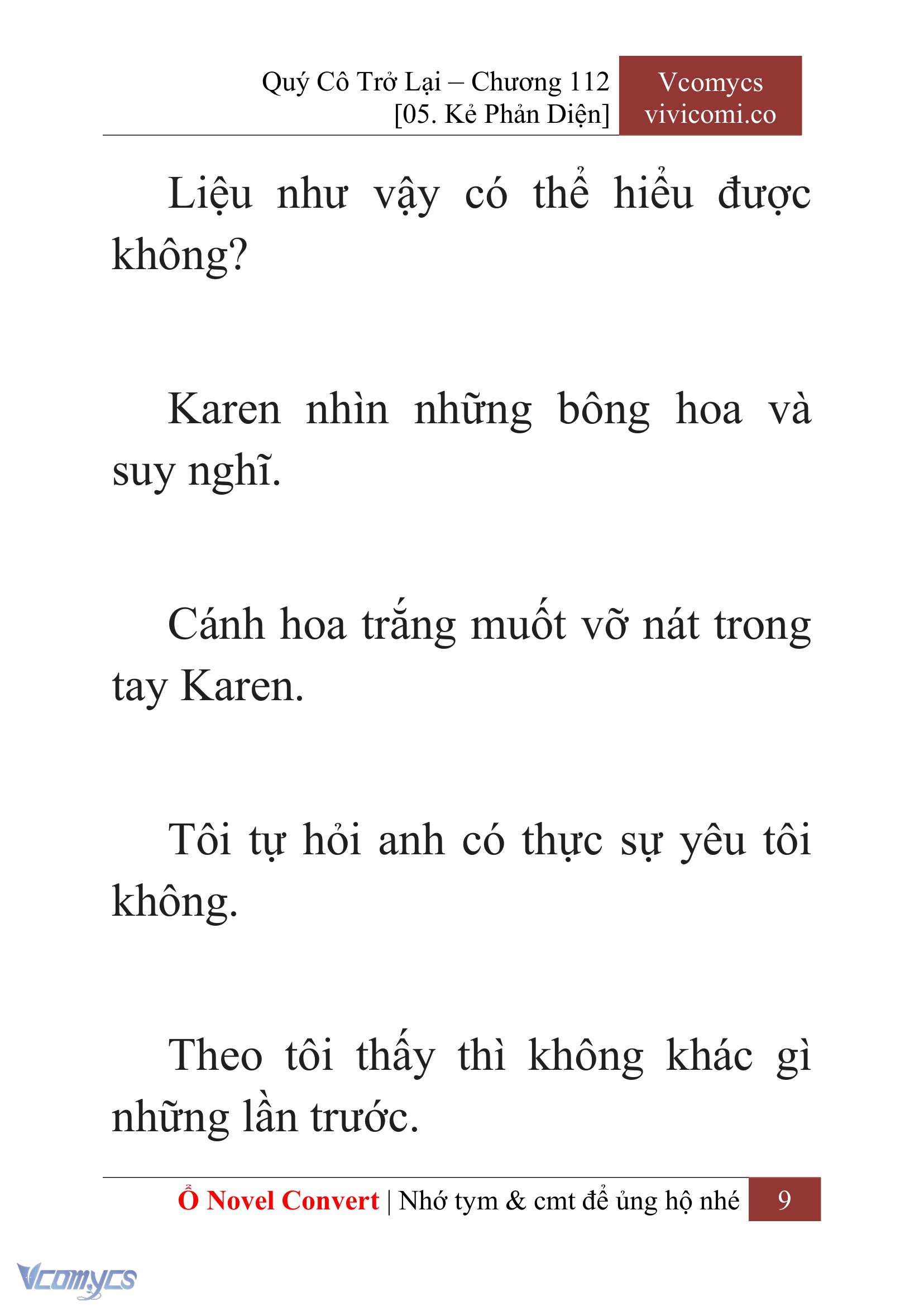 [Novel] Quý Cô Trở Lại Chap 112 - Trang 2