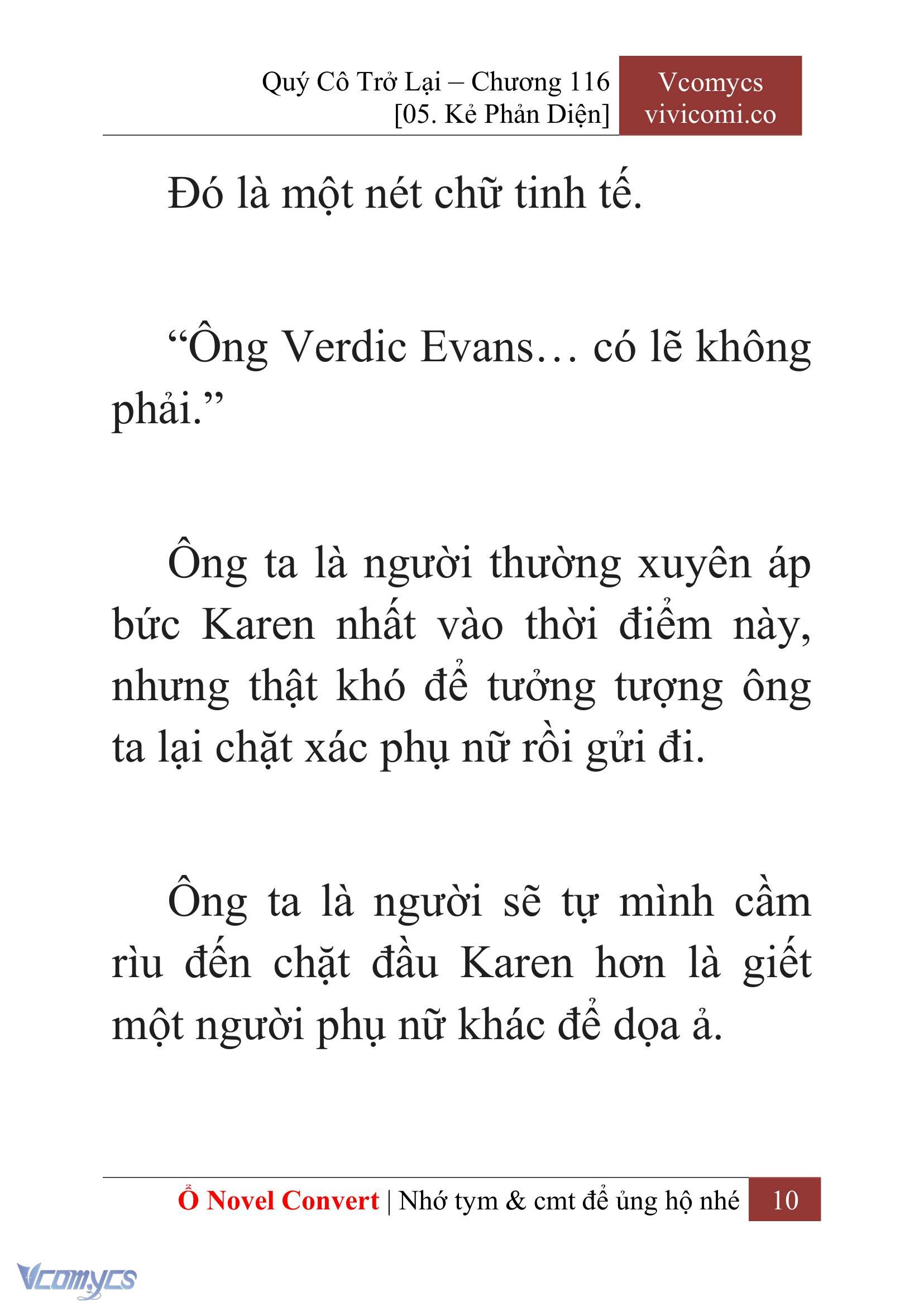[Novel] Quý Cô Trở Lại Chap 116 - Trang 2