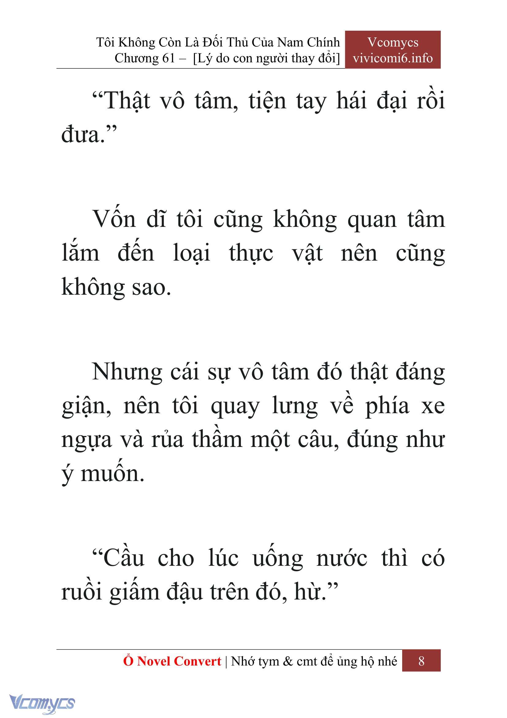 [Novel] Tôi Không Còn Là Đối Thủ Của Nam Chính Chap 61 - Trang 2