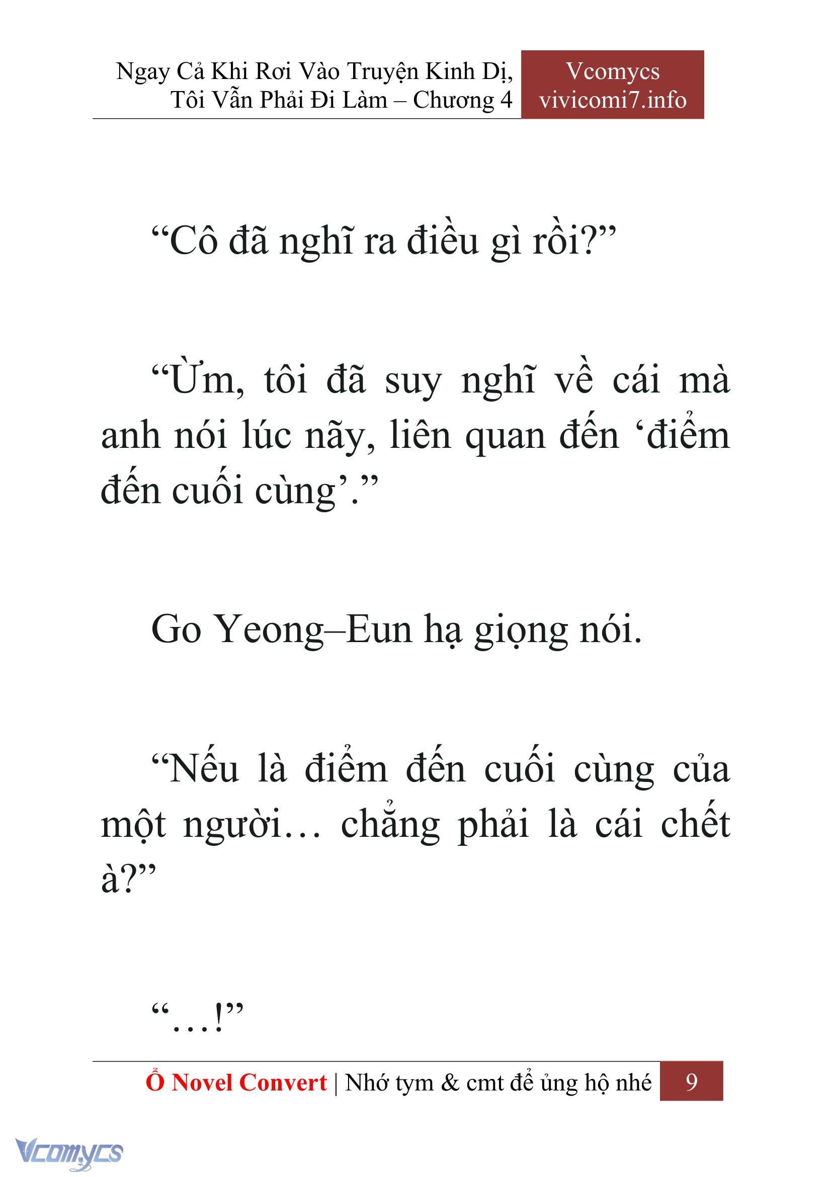 [Novel] Ngay Cả Khi Rơi Vào Truyện Kinh Dị, Tôi Vẫn Phải Đi Làm Chap 4 - Trang 2