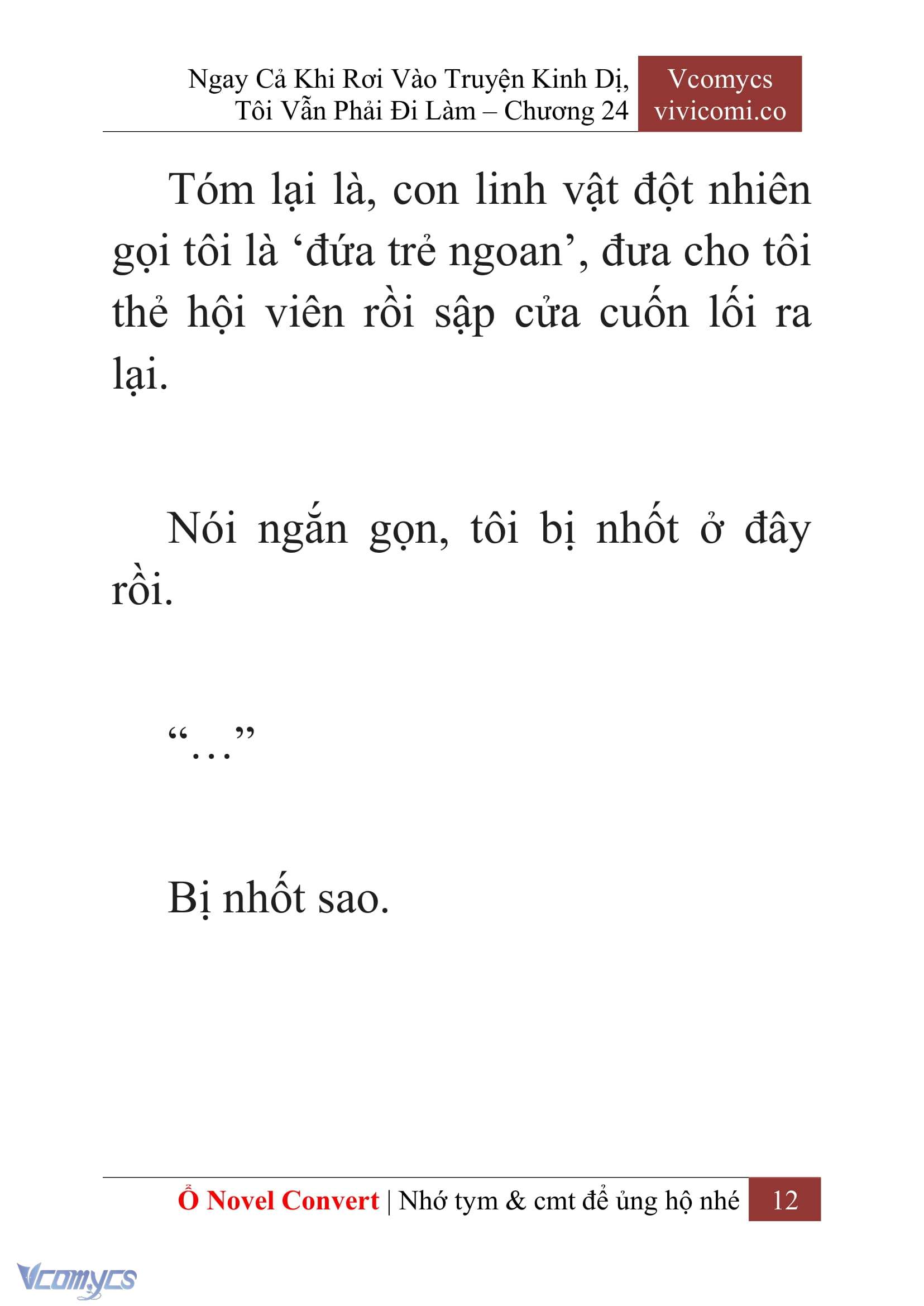 [Novel] Ngay Cả Khi Rơi Vào Truyện Kinh Dị, Tôi Vẫn Phải Đi Làm Chap 24 - Trang 2