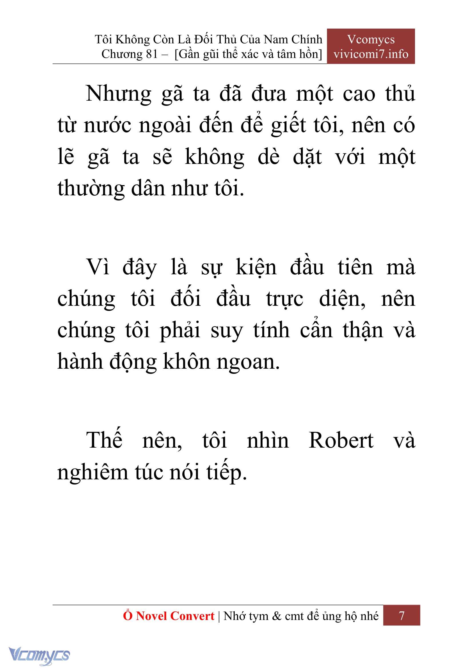 [Novel] Tôi Không Còn Là Đối Thủ Của Nam Chính Chap 81 - Trang 2