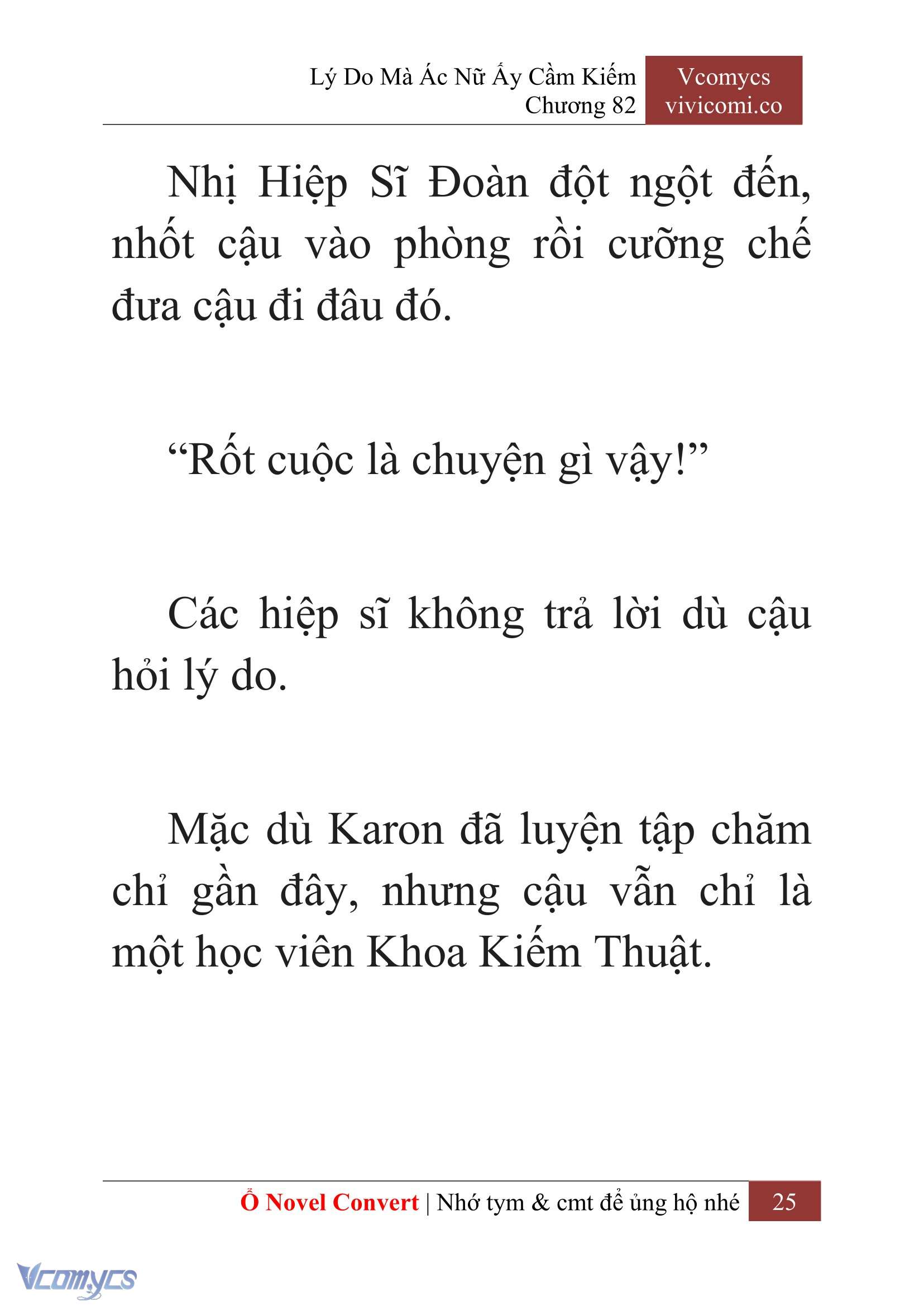 [Novel] Lý Do Mà Ác Nữ Ấy Cầm Kiếm Chap 82 - Trang 2