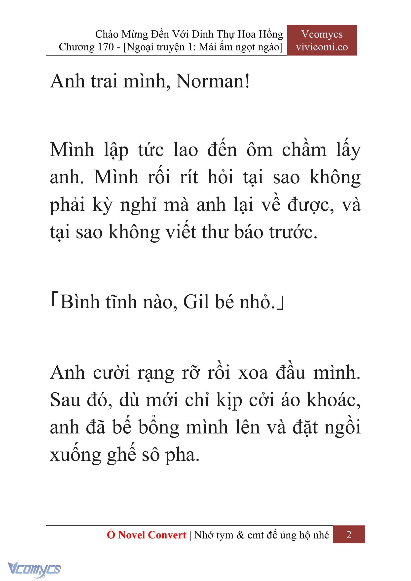 [Novel] Chào Mừng Đến Với Dinh Thự Hoa Hồng Chap 170 - Trang 2