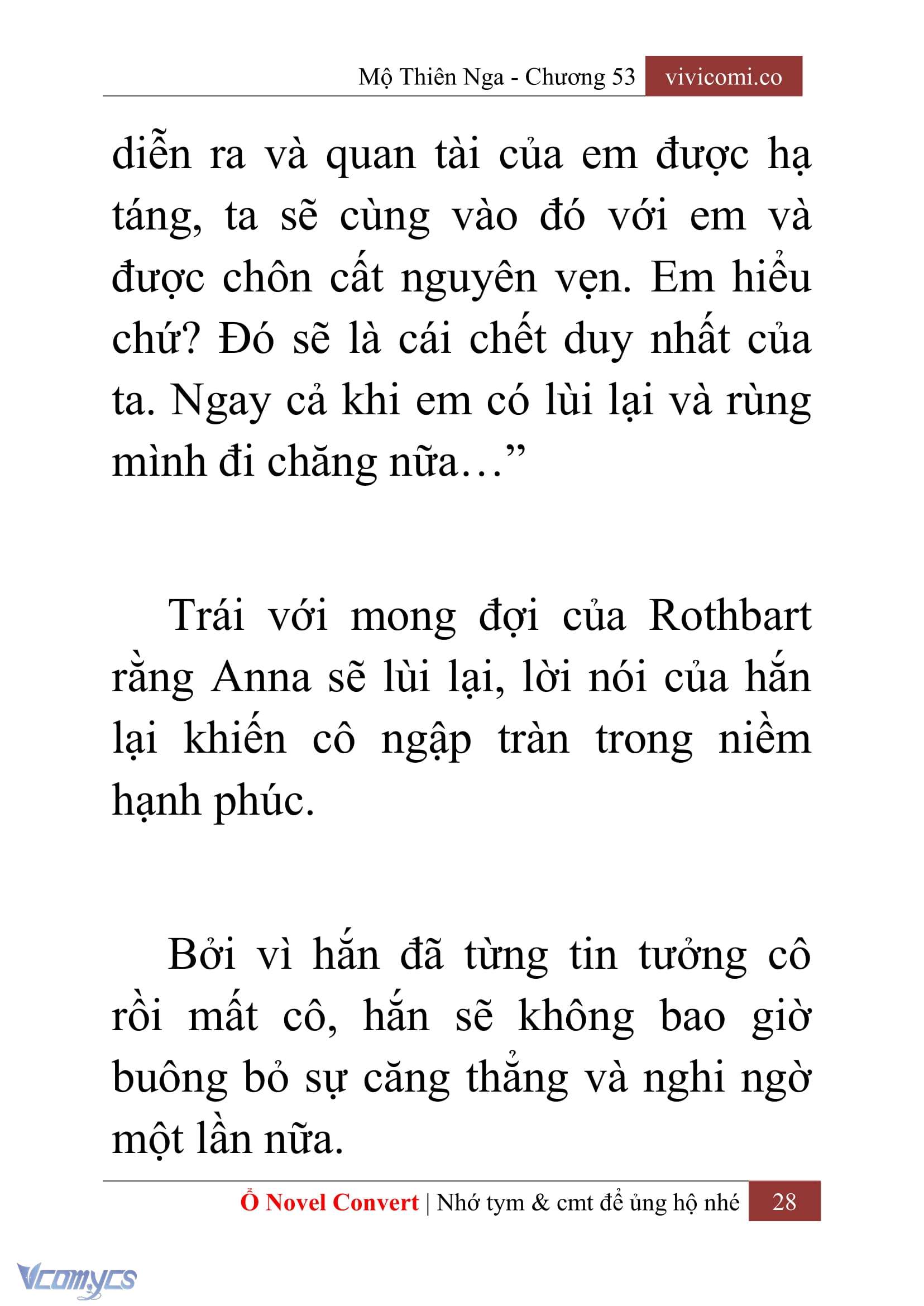 [Novel] Mộ Thiên Nga Chap 53 - Next 
