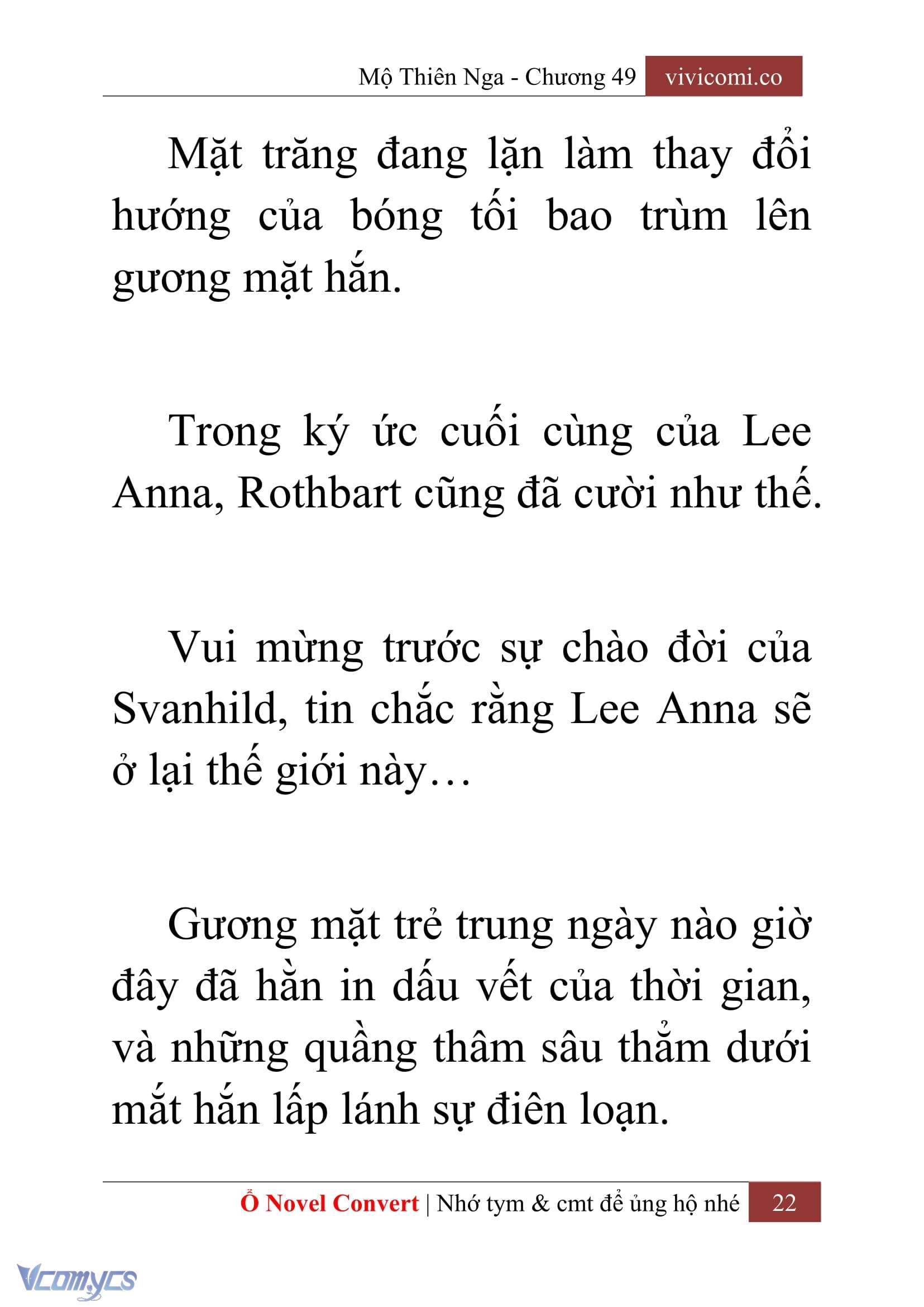 [Novel] Mộ Thiên Nga Chap 49 - Trang 2
