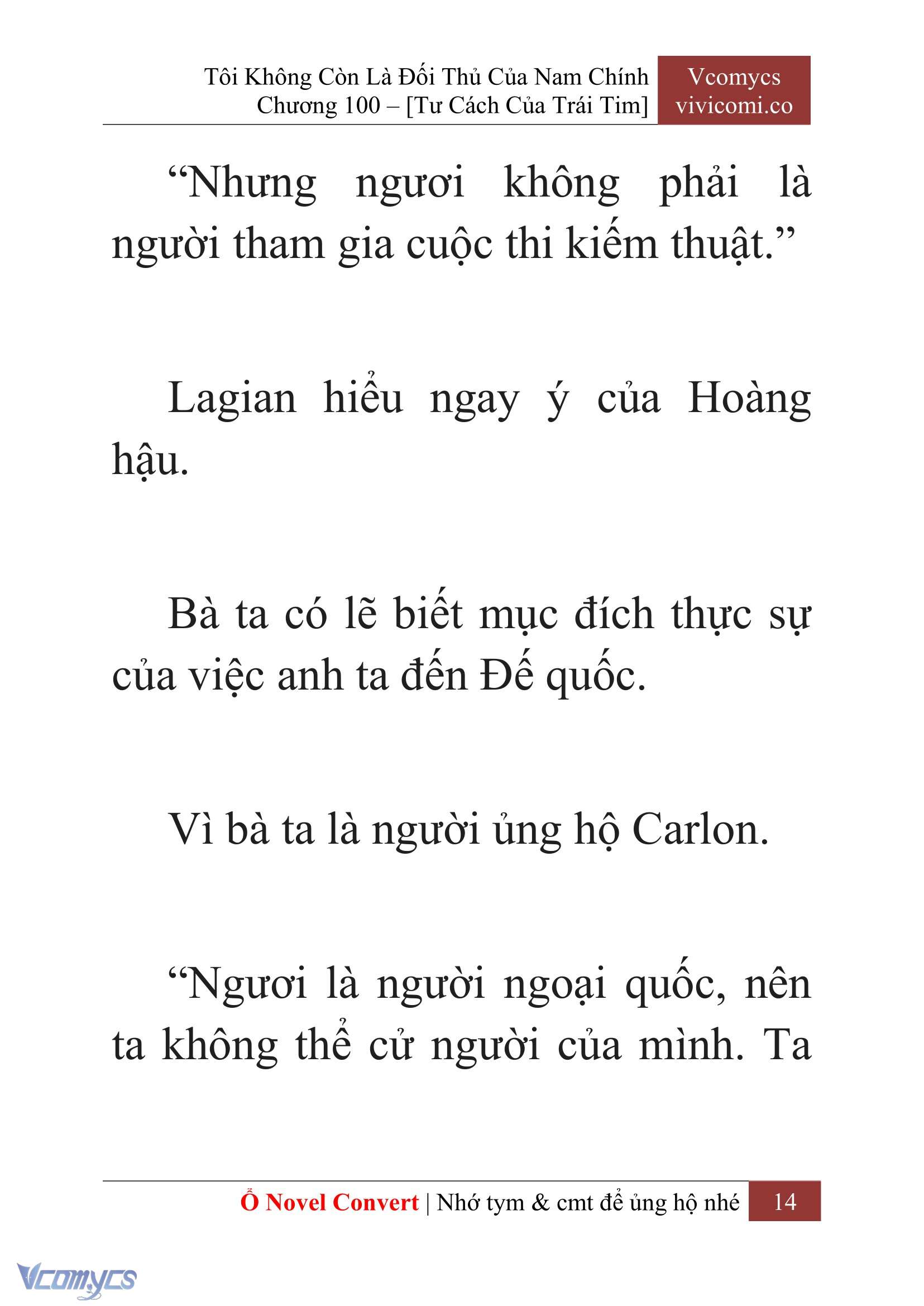 [Novel] Tôi Không Còn Là Đối Thủ Của Nam Chính Chap 100 - Trang 2
