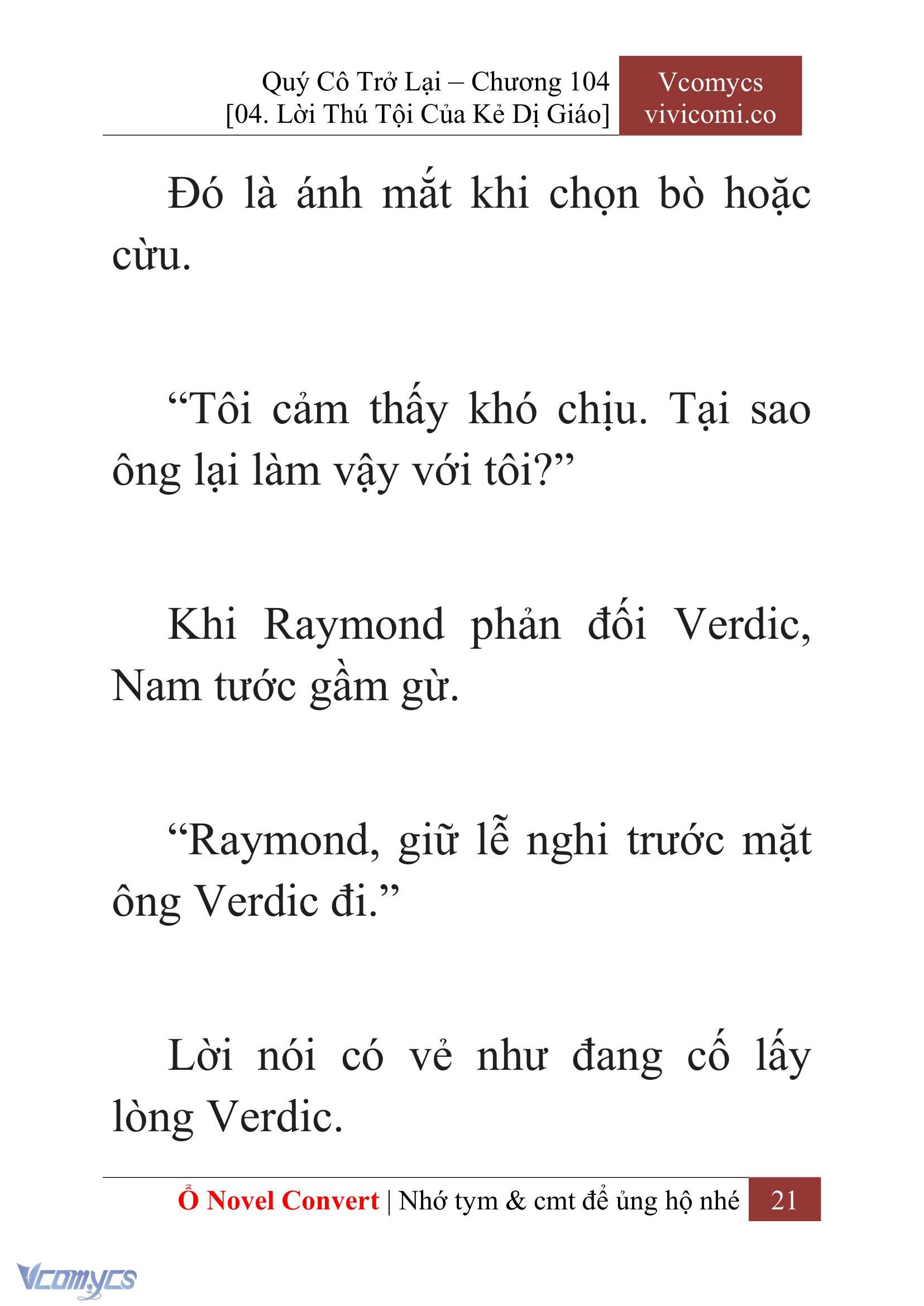 [Novel] Quý Cô Trở Lại Chap 104 - Trang 2