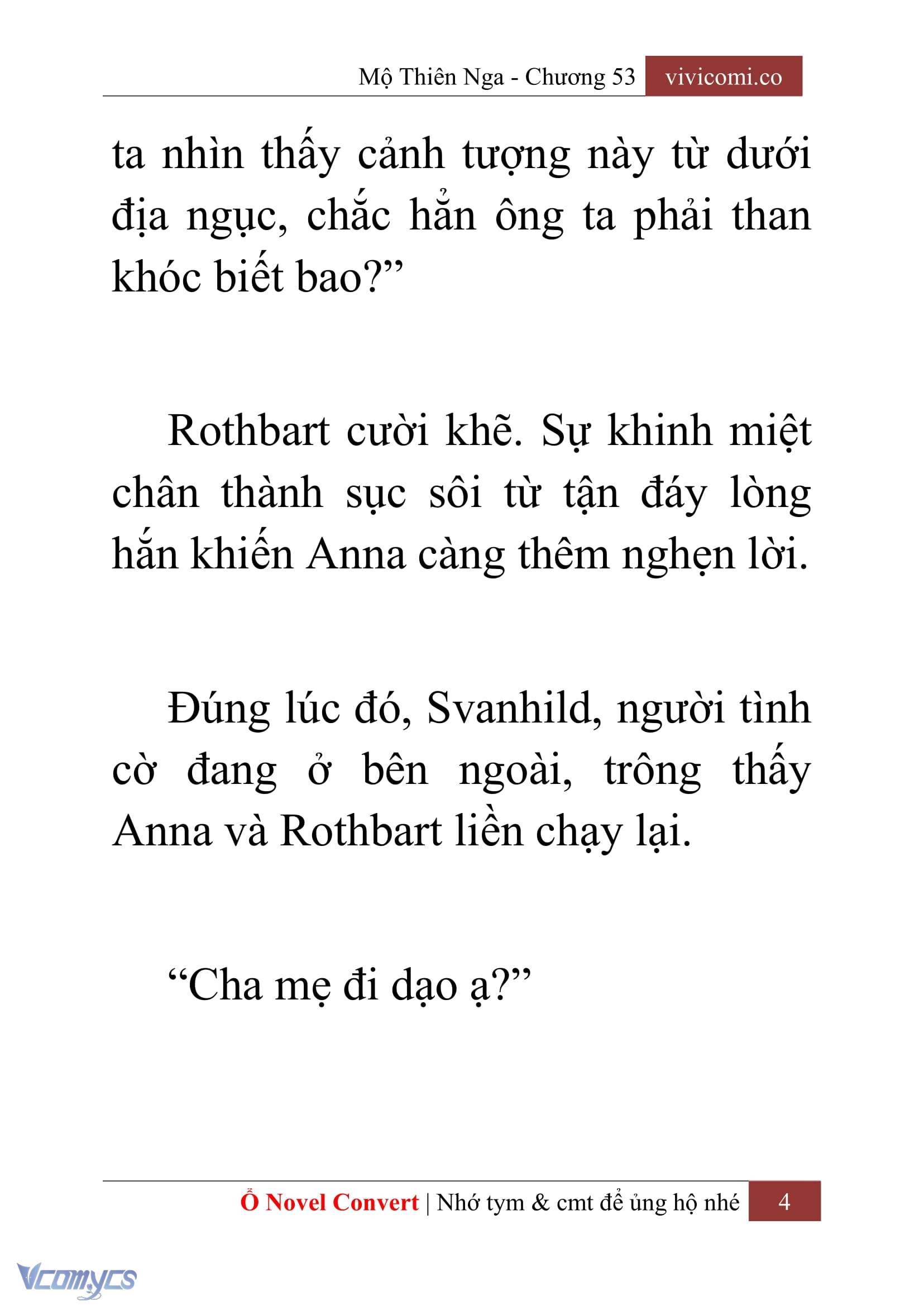 [Novel] Mộ Thiên Nga Chap 53 - Next 