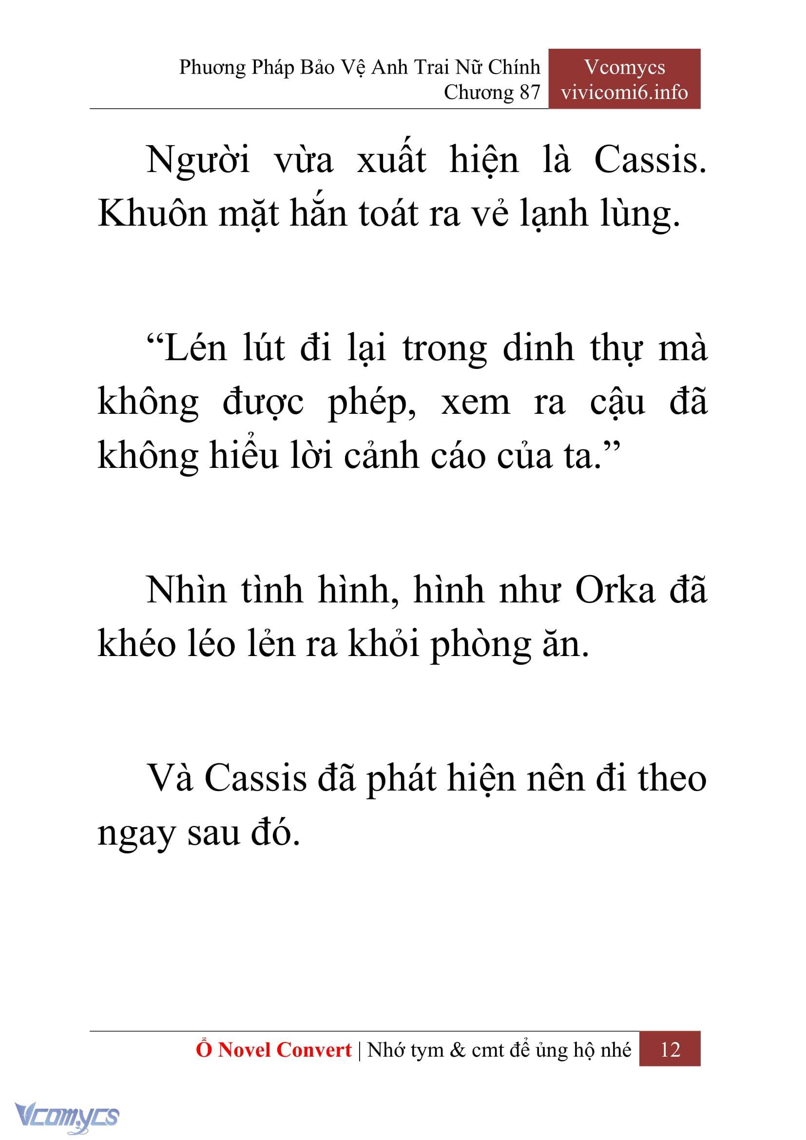 [Novel] Phương Pháp Bảo Vệ Anh Trai Nữ Chính Chap 87 - Trang 2