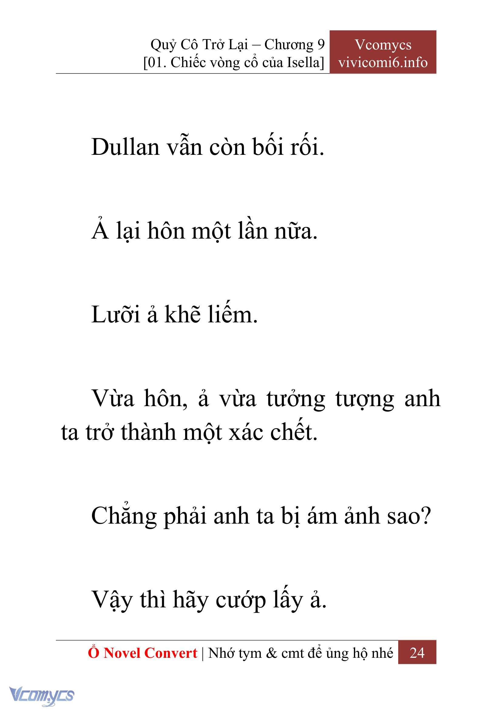 [Novel] Quý Cô Trở Lại Chap 9 - Next Chap 10