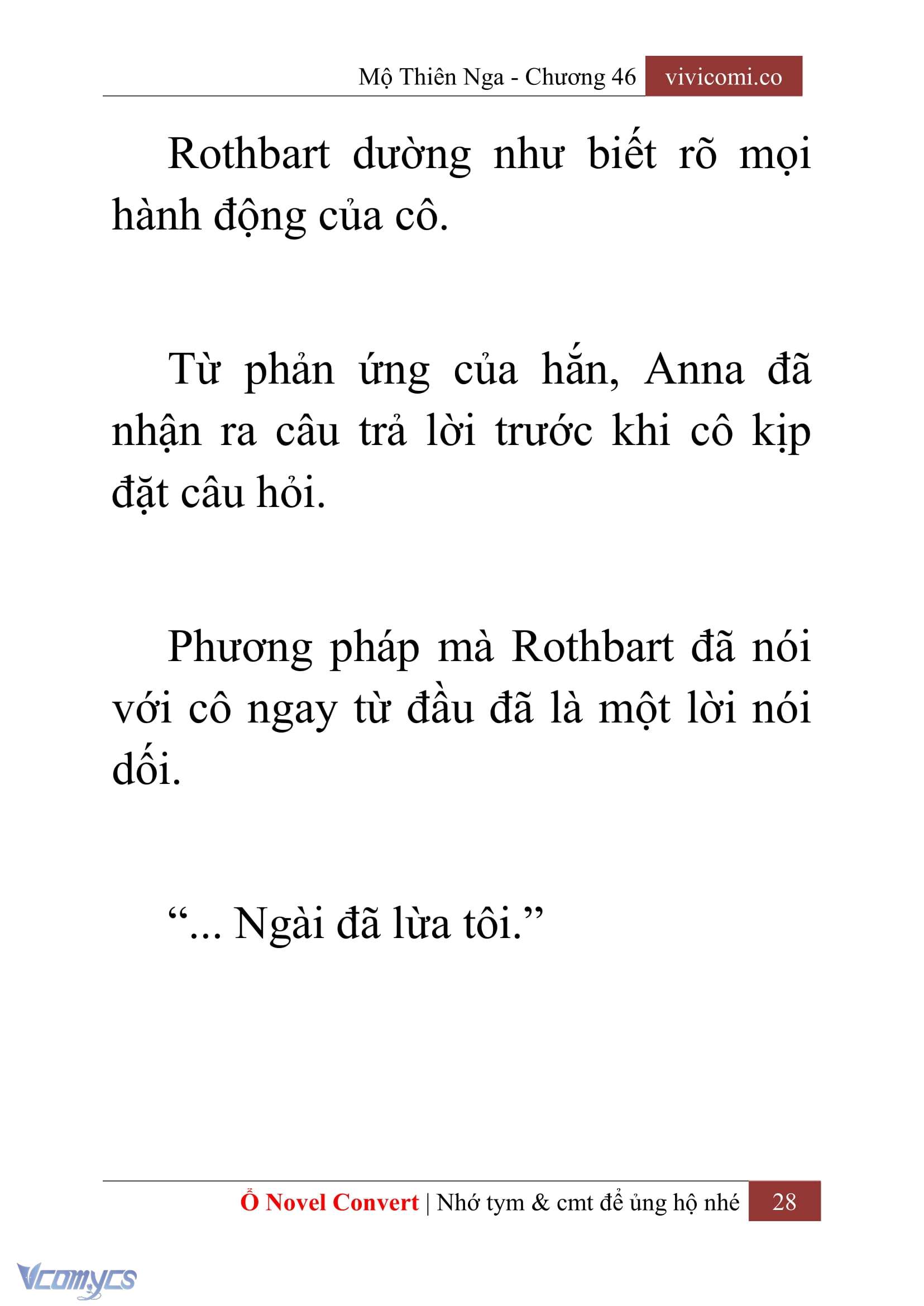 [Novel] Mộ Thiên Nga Chap 46 - Trang 2