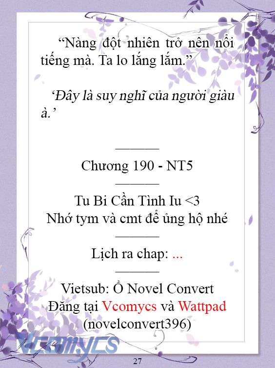 [Novel] Làm Ác Nữ Bộ Không Tốt Sao? Chap (NT5) - Next Chap (NT6)