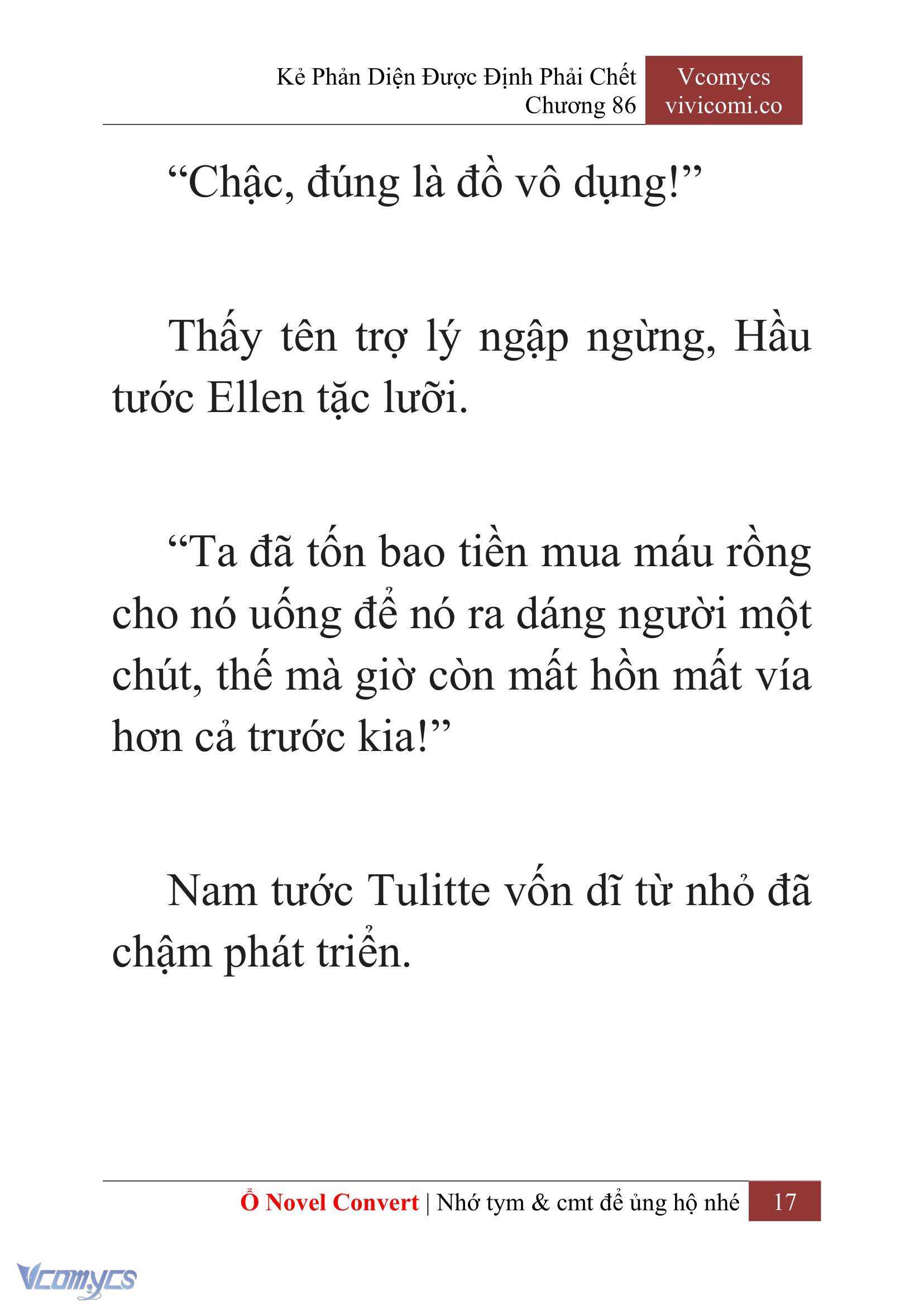 [Novel] Kẻ Phản Diện Được Định Phải Chết Chap 86 - Trang 2